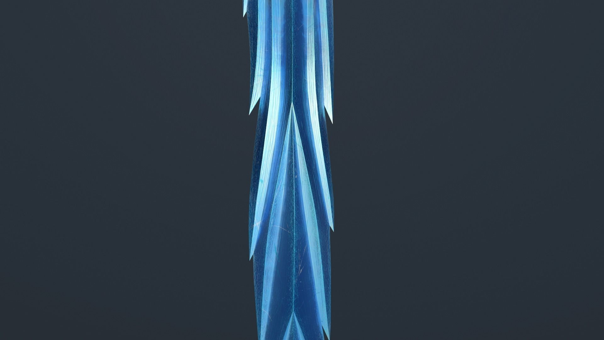 Ice Sword Low-poly 3D model_7