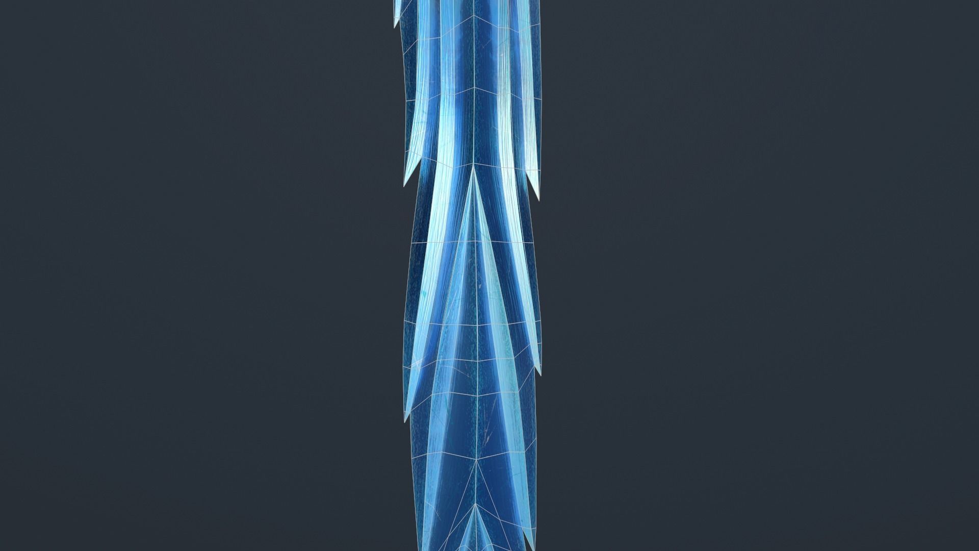 Ice Sword Low-poly 3D model_14