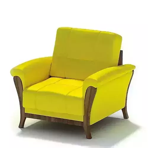 Yellow Cushion Furniture With Arm And Back Rest