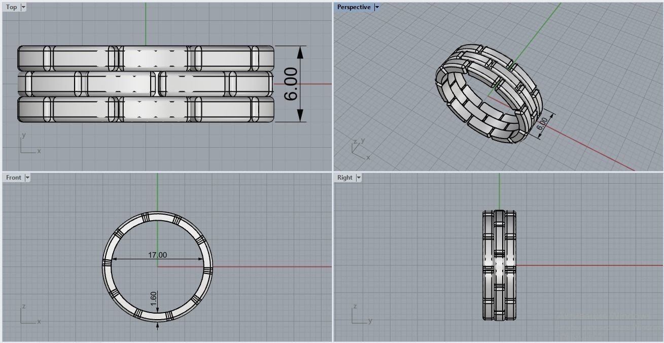 chain ring 1 3D print model_3