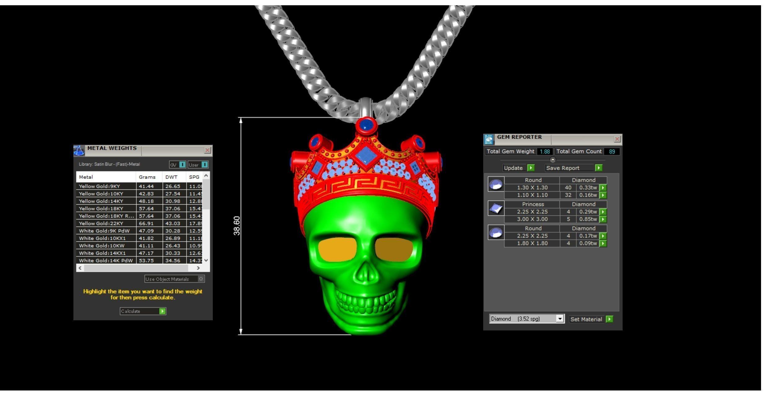 Skull Pendant 3D print model_6