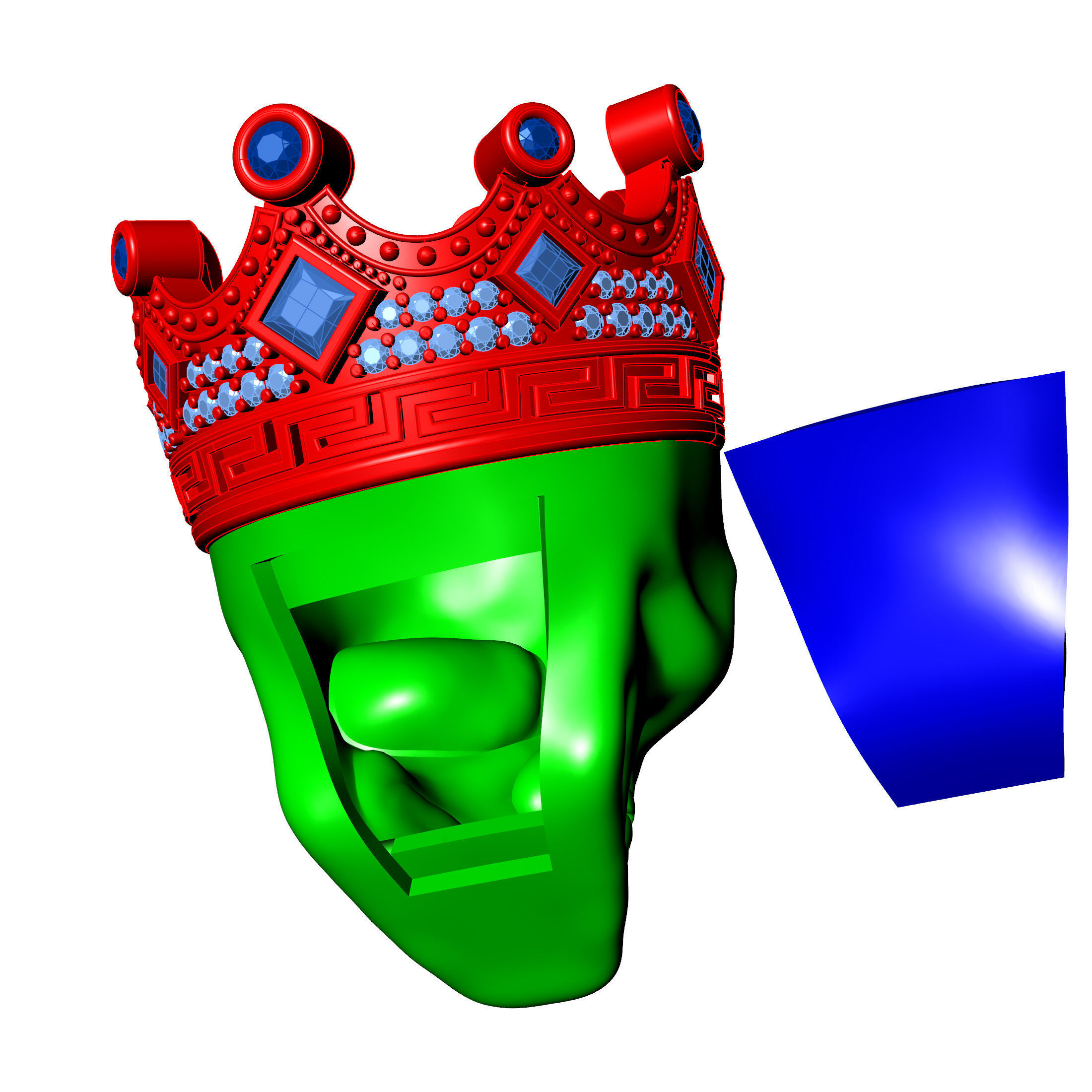 Skull Pendant 3D print model_5