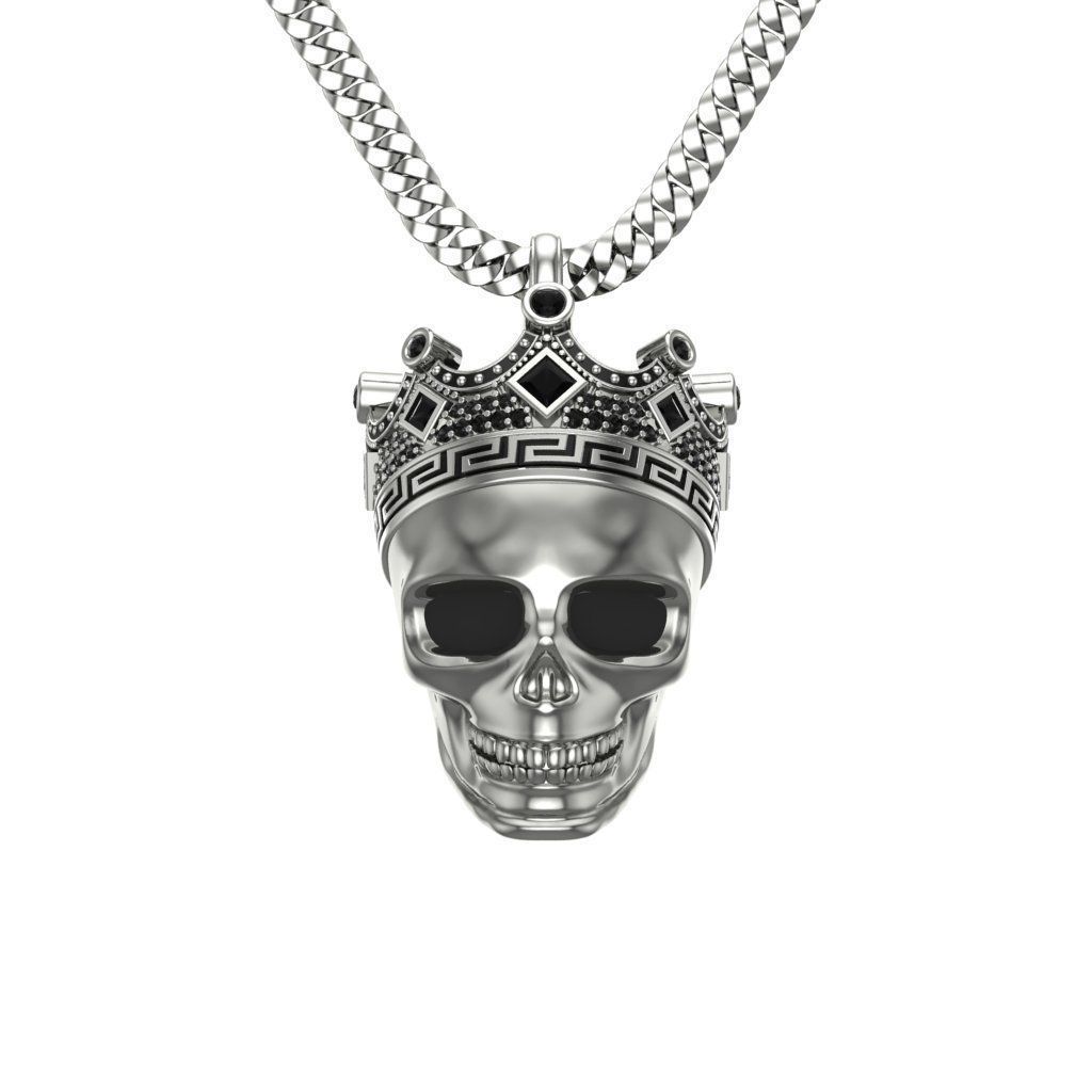 Skull Pendant 3D print model_2