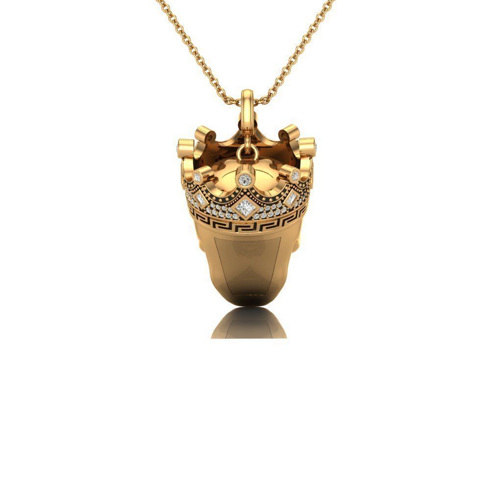 Skull Pendant 3D print model_4