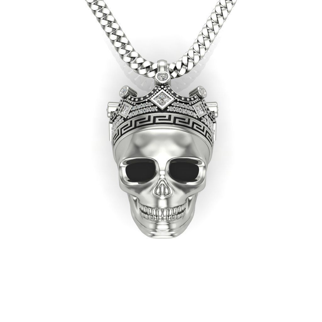 Skull Pendant 3D print model_1