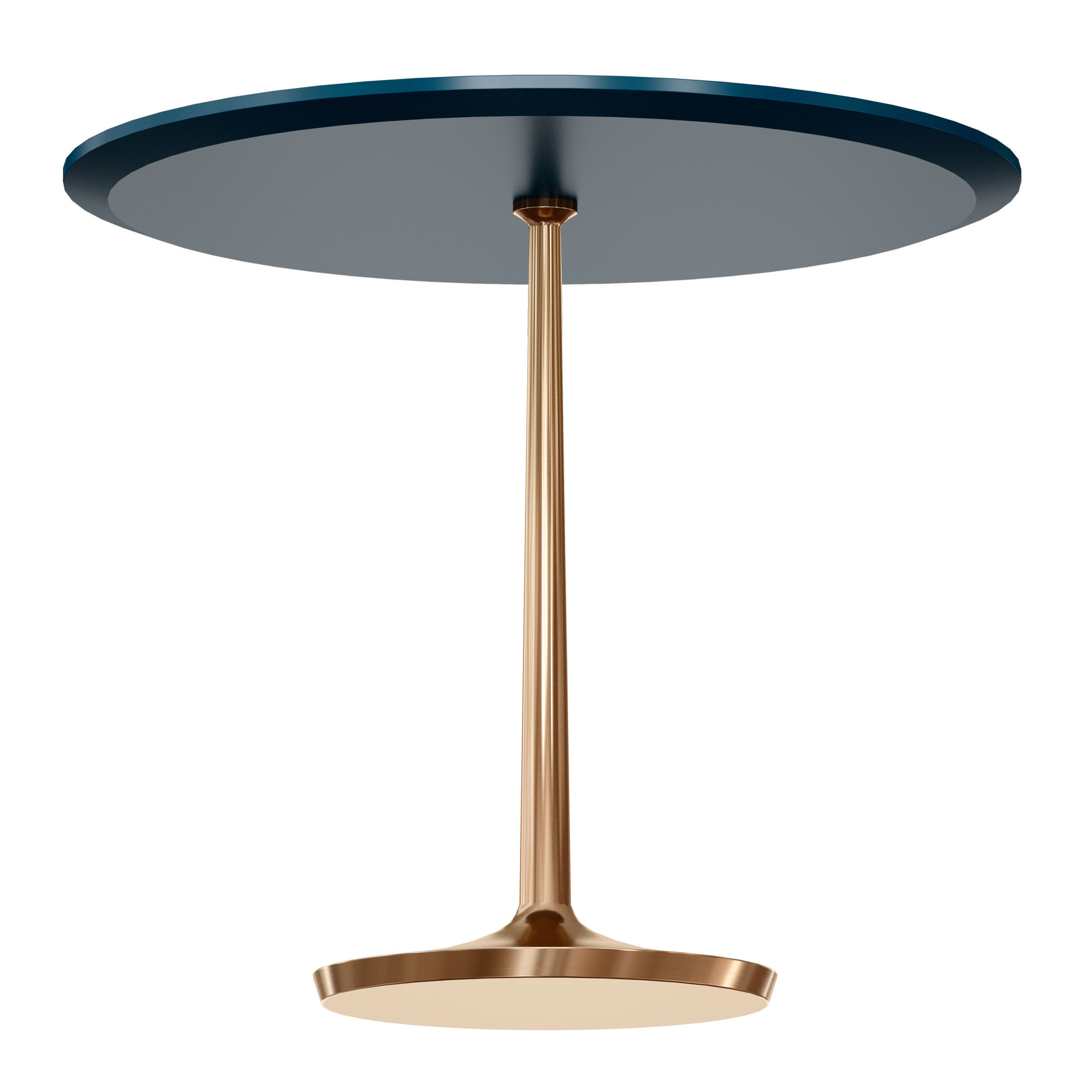 Nero 36 Blue Lacquer Dining Table with Brass Base 3D model_2
