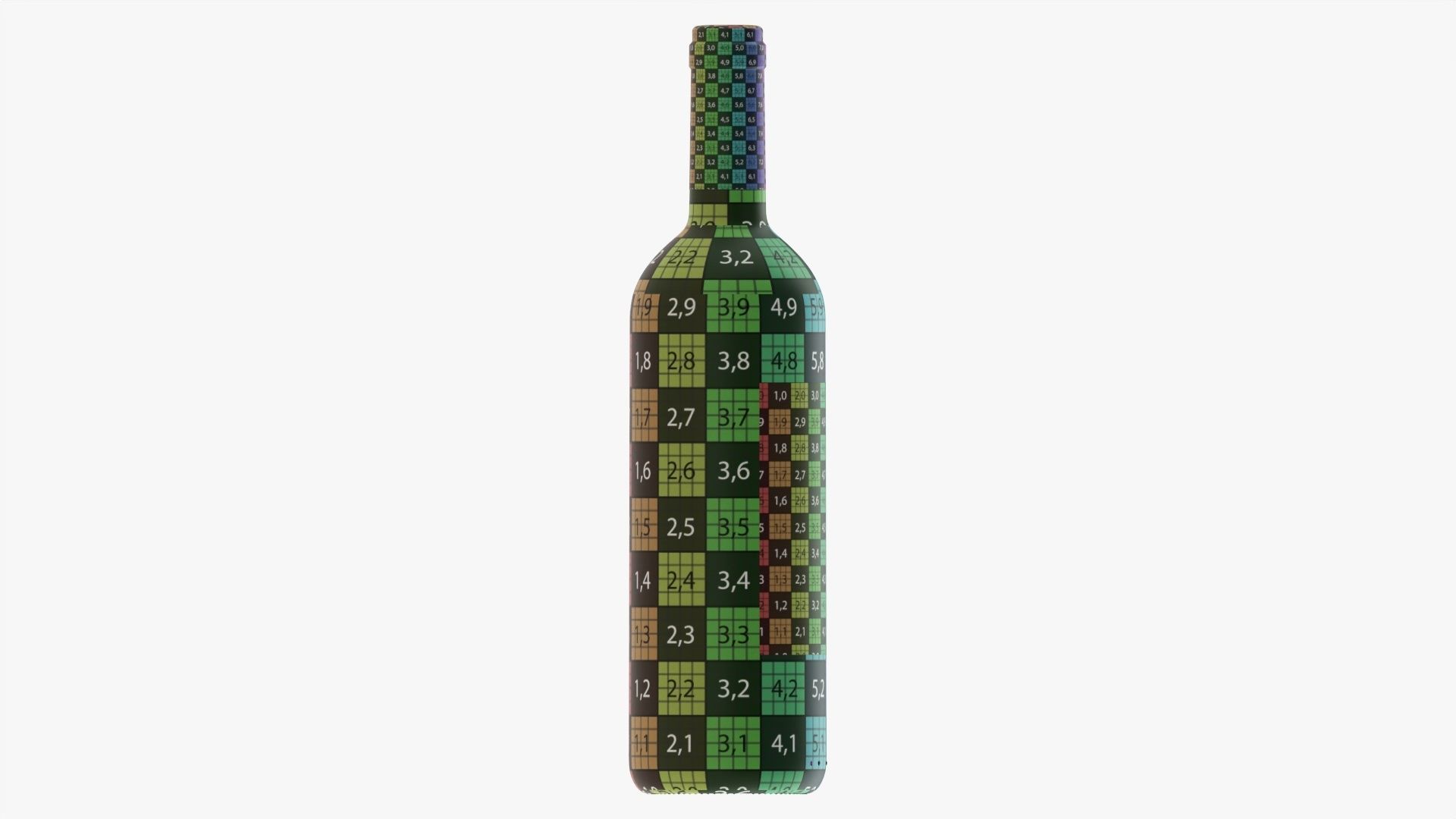 Wine bottle mockup 01 3D model_14