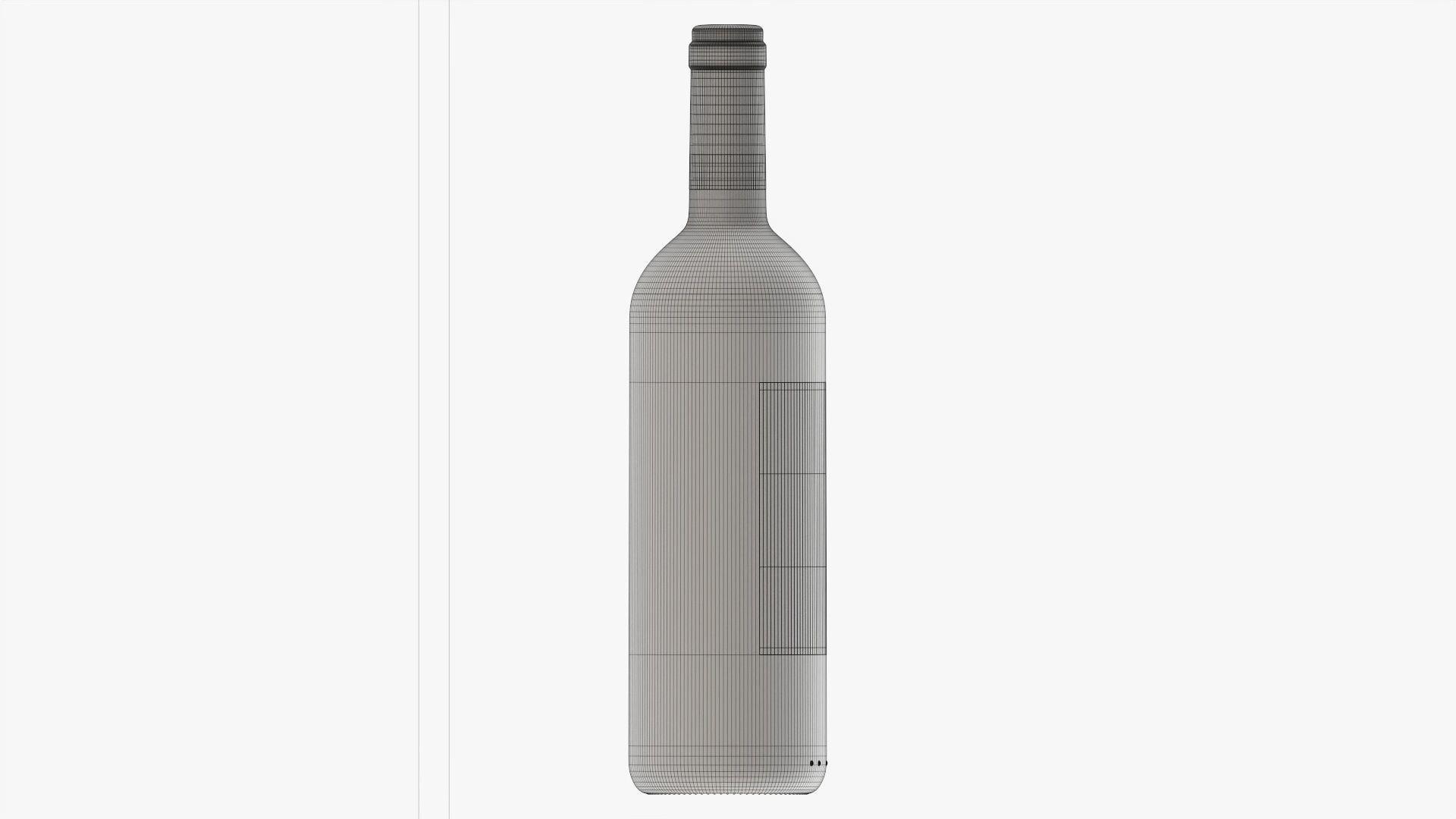 Wine bottle mockup 01 3D model_9