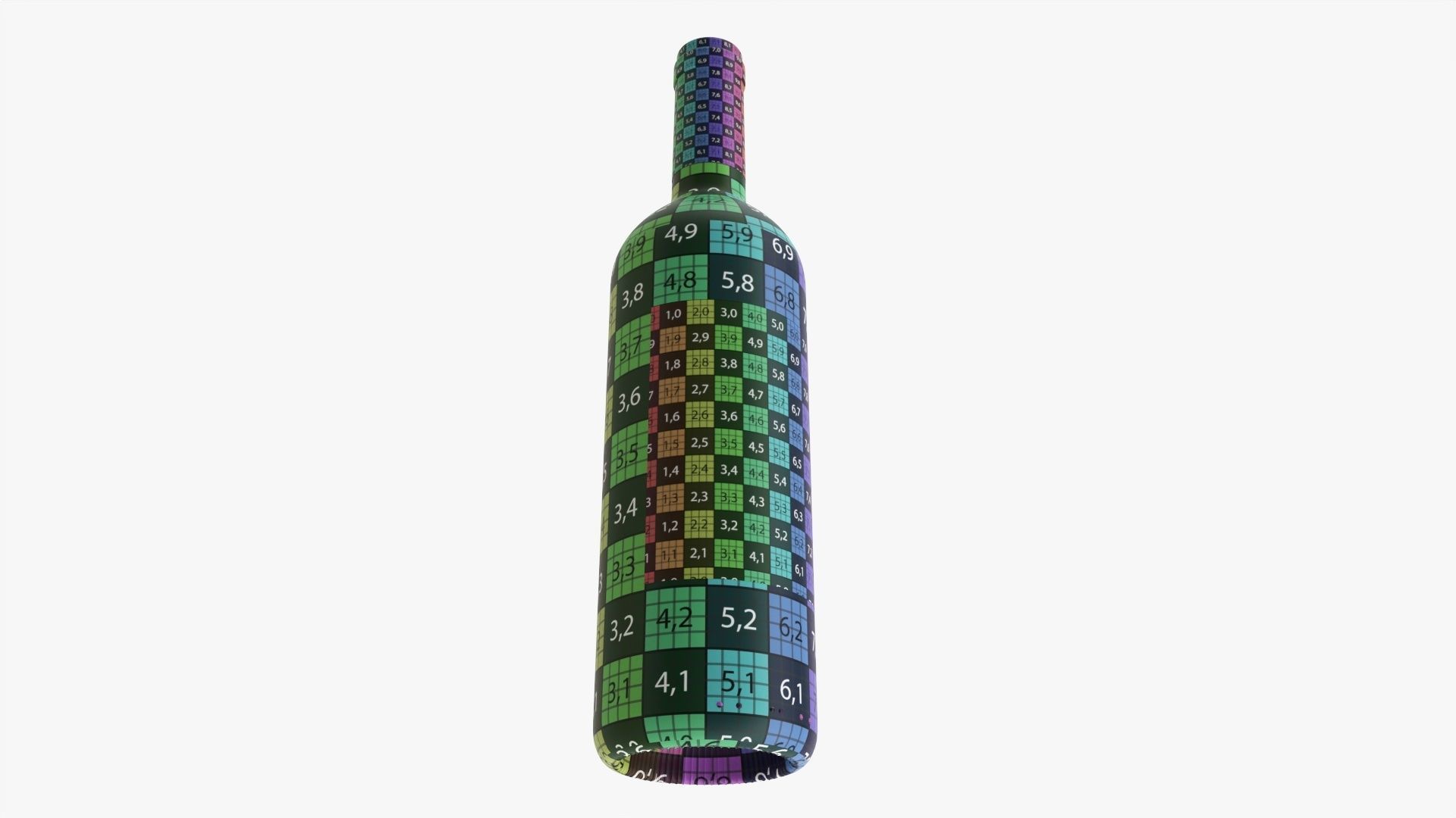Wine bottle mockup 01 3D model_12