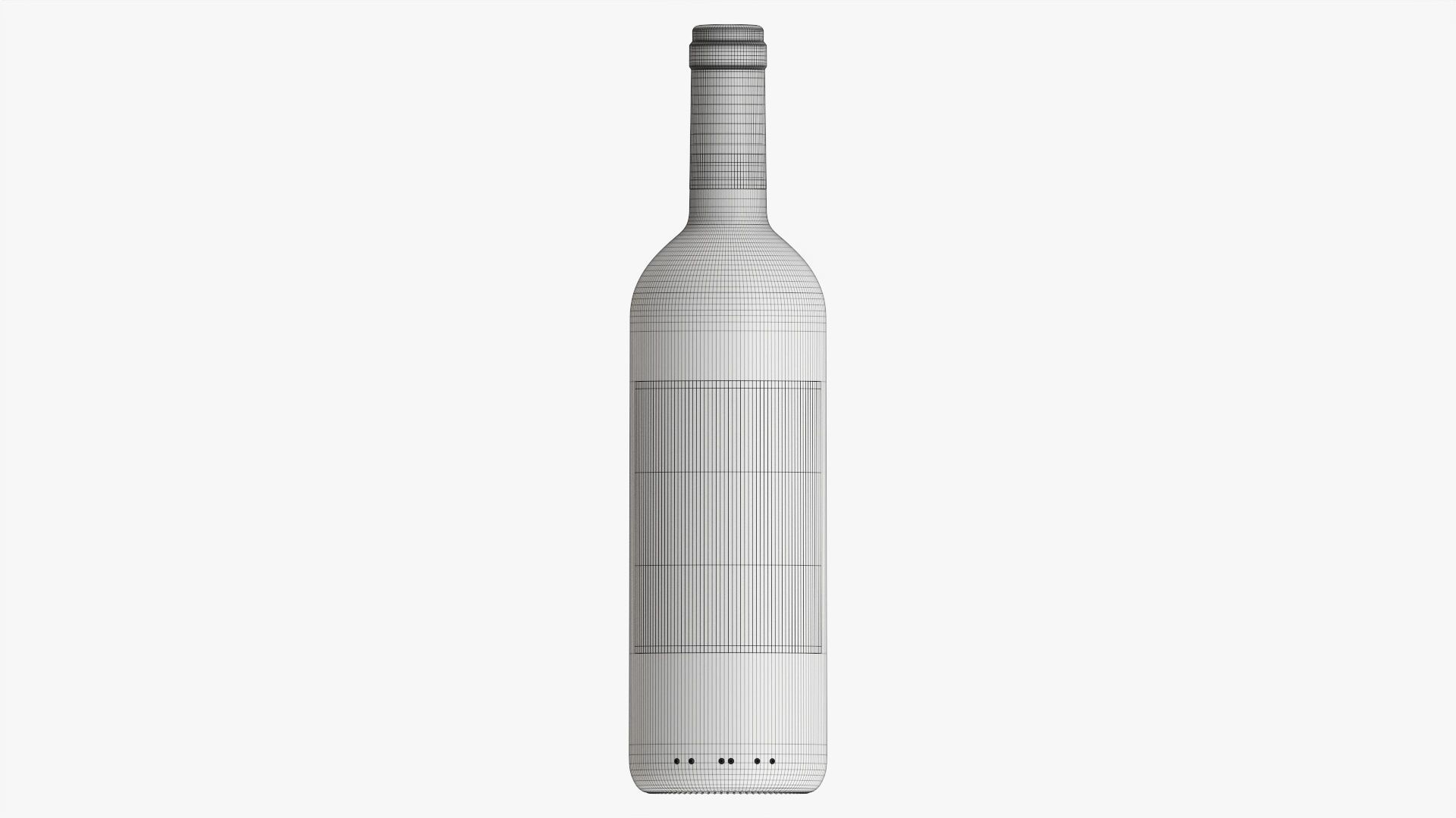 Wine bottle mockup 01 3D model_8