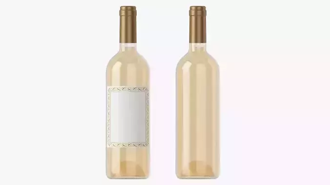 Wine bottle mockup 01 3D model