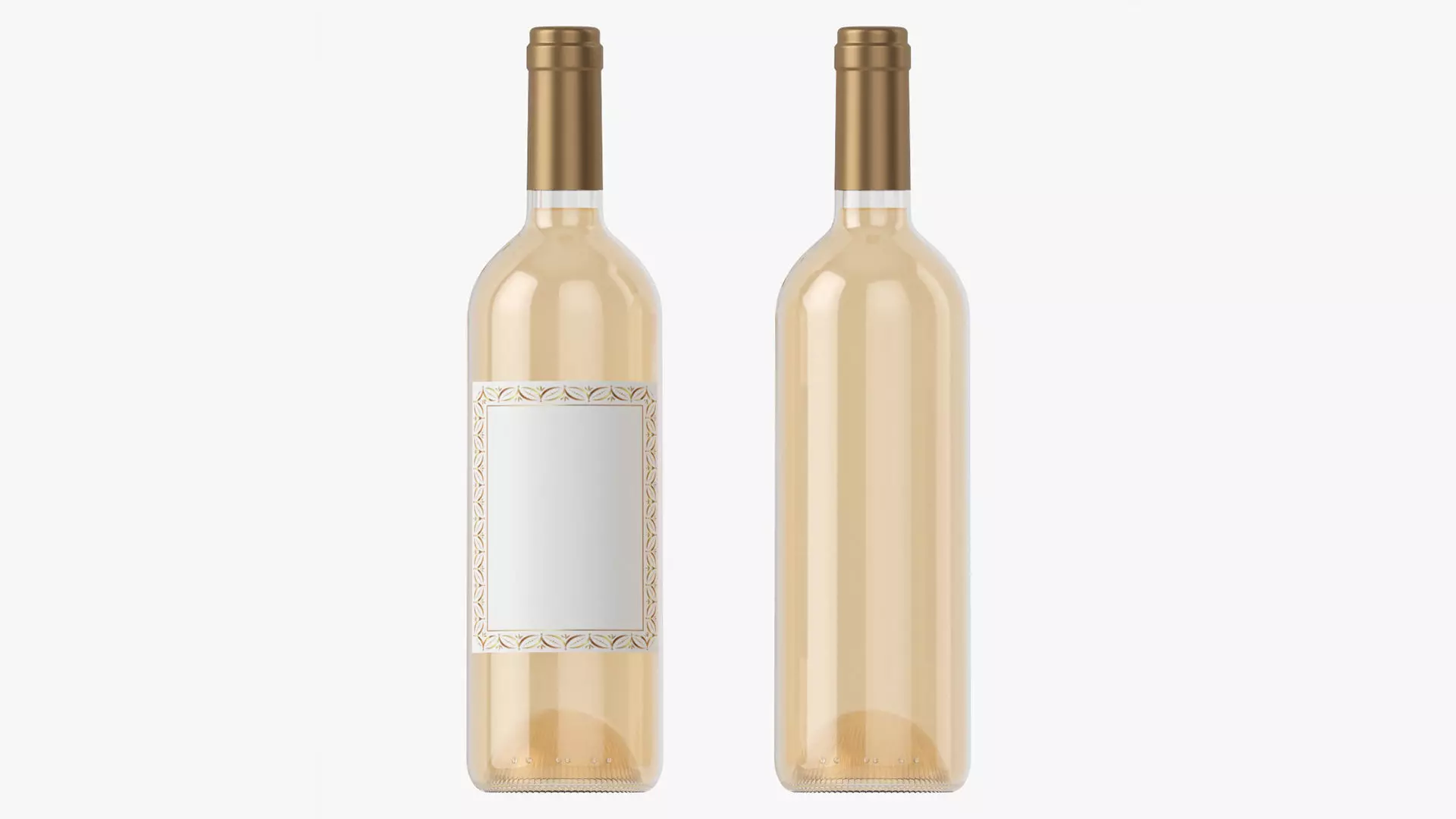 Wine bottle mockup 01 3D model_0