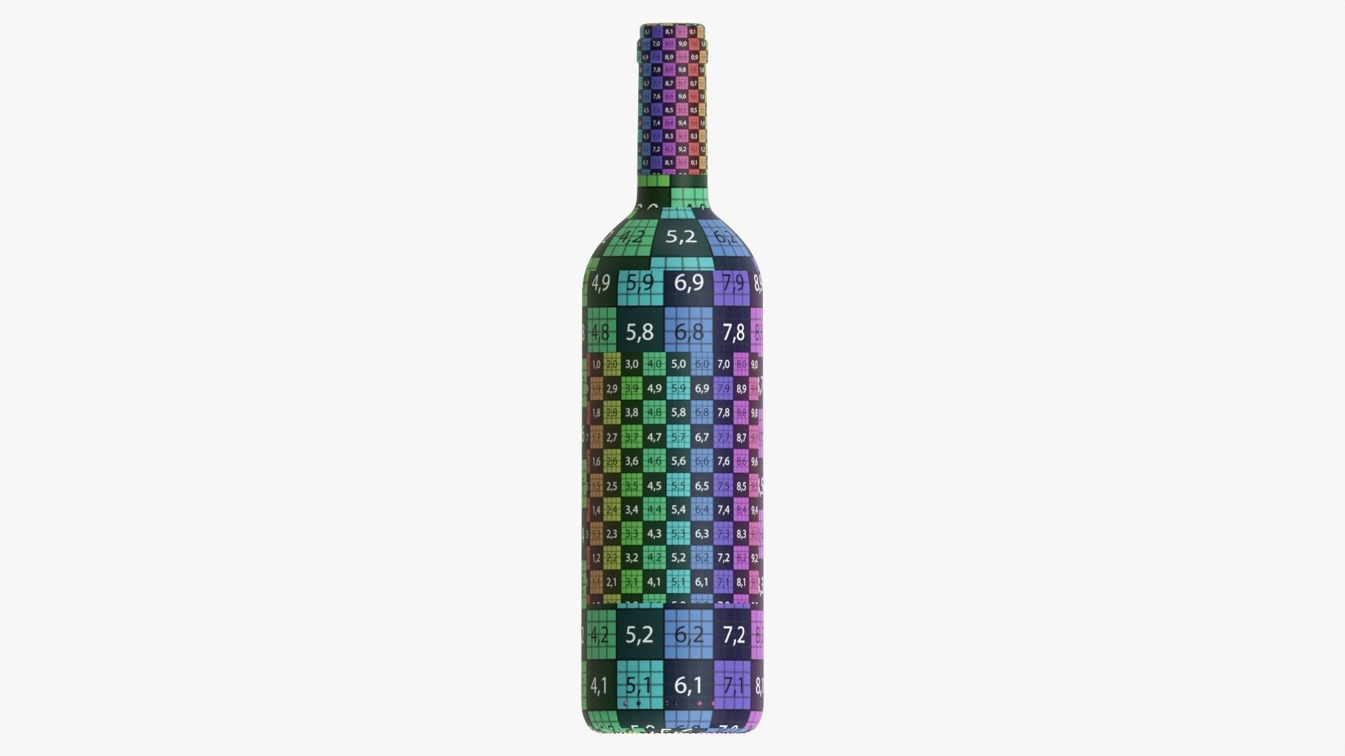 Wine bottle mockup 01 3D model_13