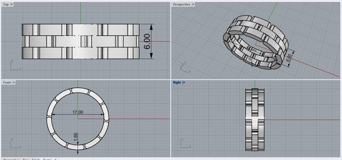 chain ring 4 3D print model_3