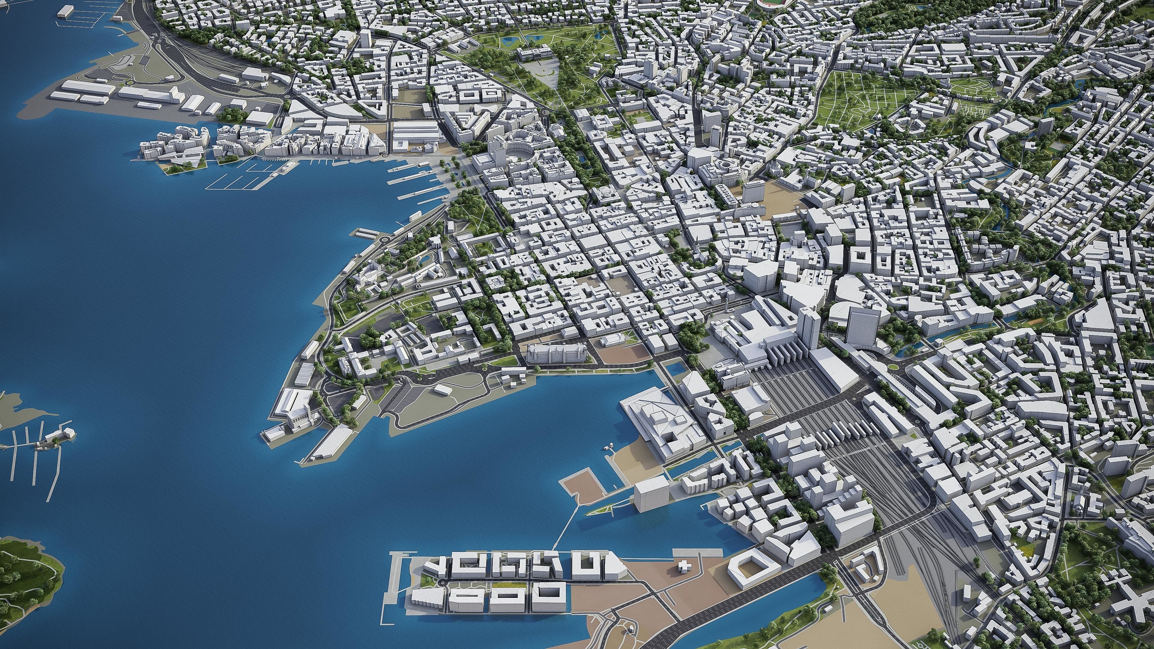 Oslo - Center Low-poly 3D model_7