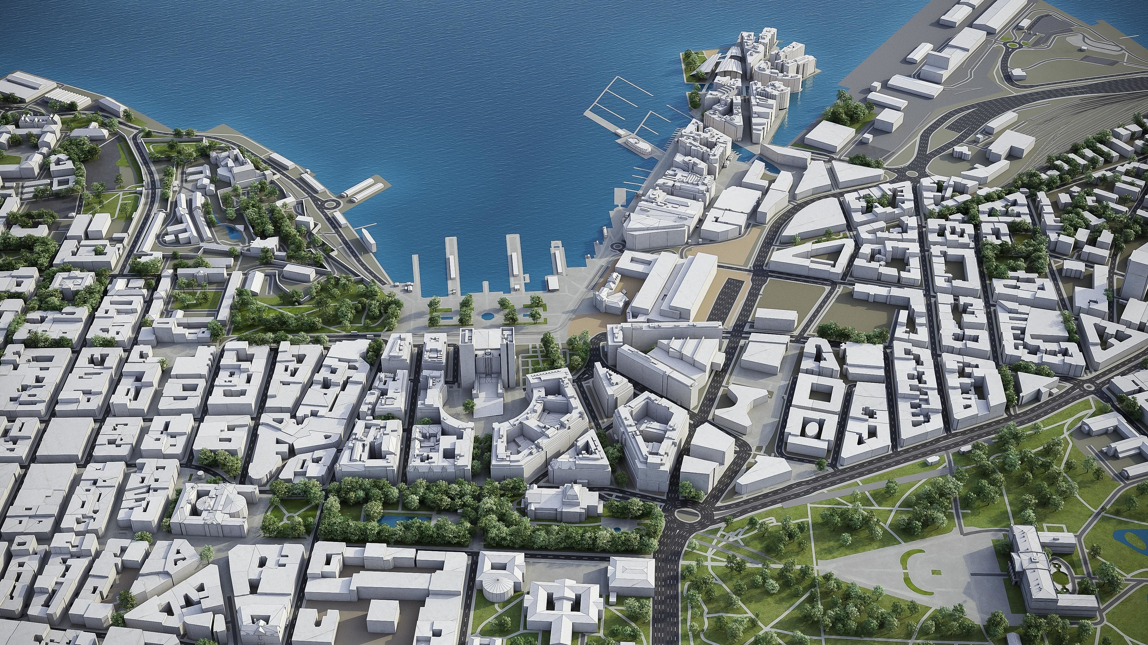 Oslo - Center Low-poly 3D model_9