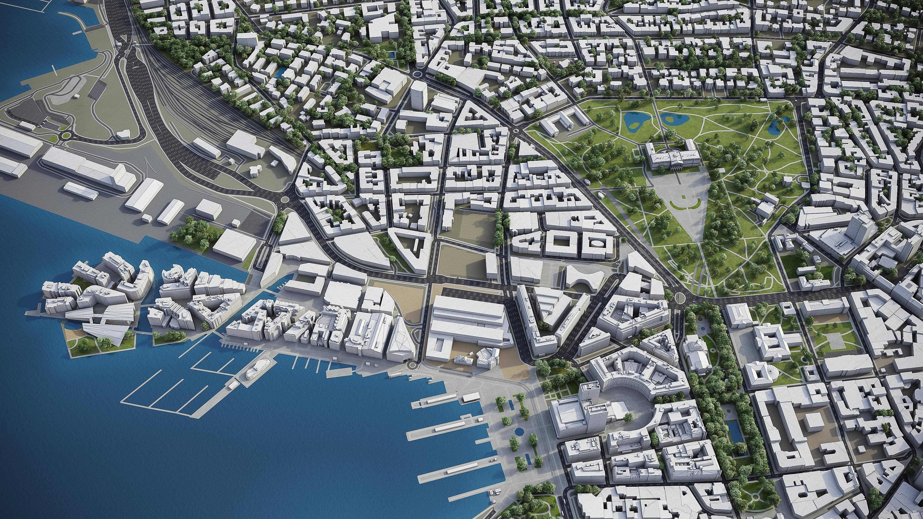 Oslo - Center Low-poly 3D model_10