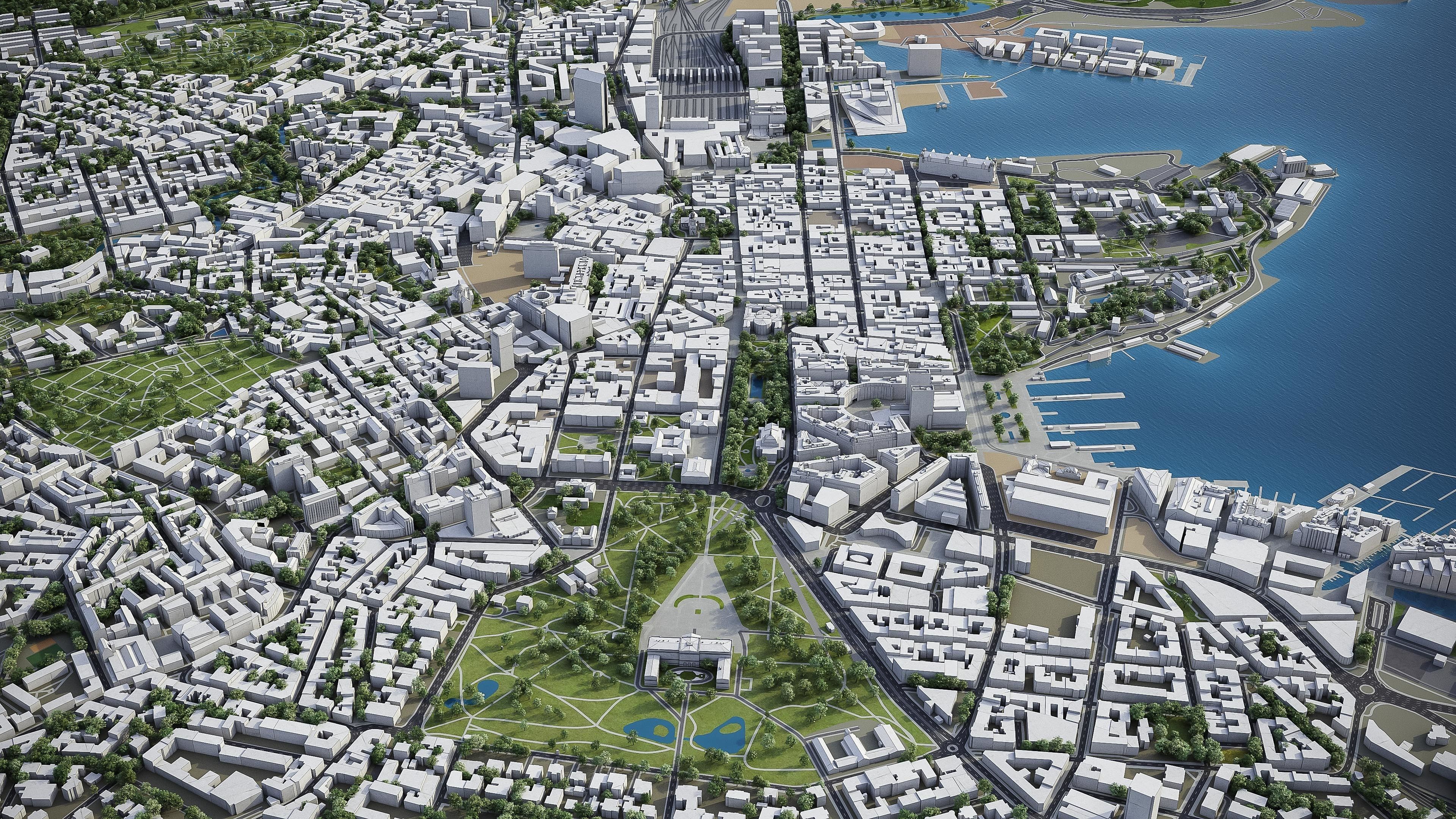 Oslo - Center Low-poly 3D model_3