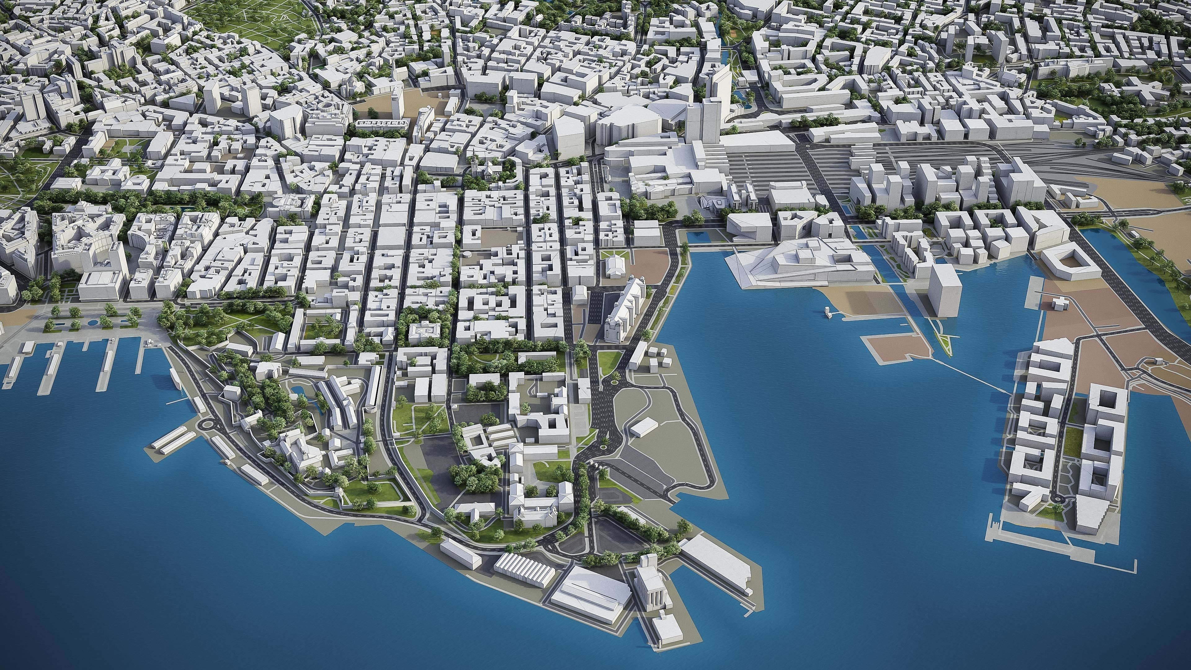 Oslo - Center Low-poly 3D model_2