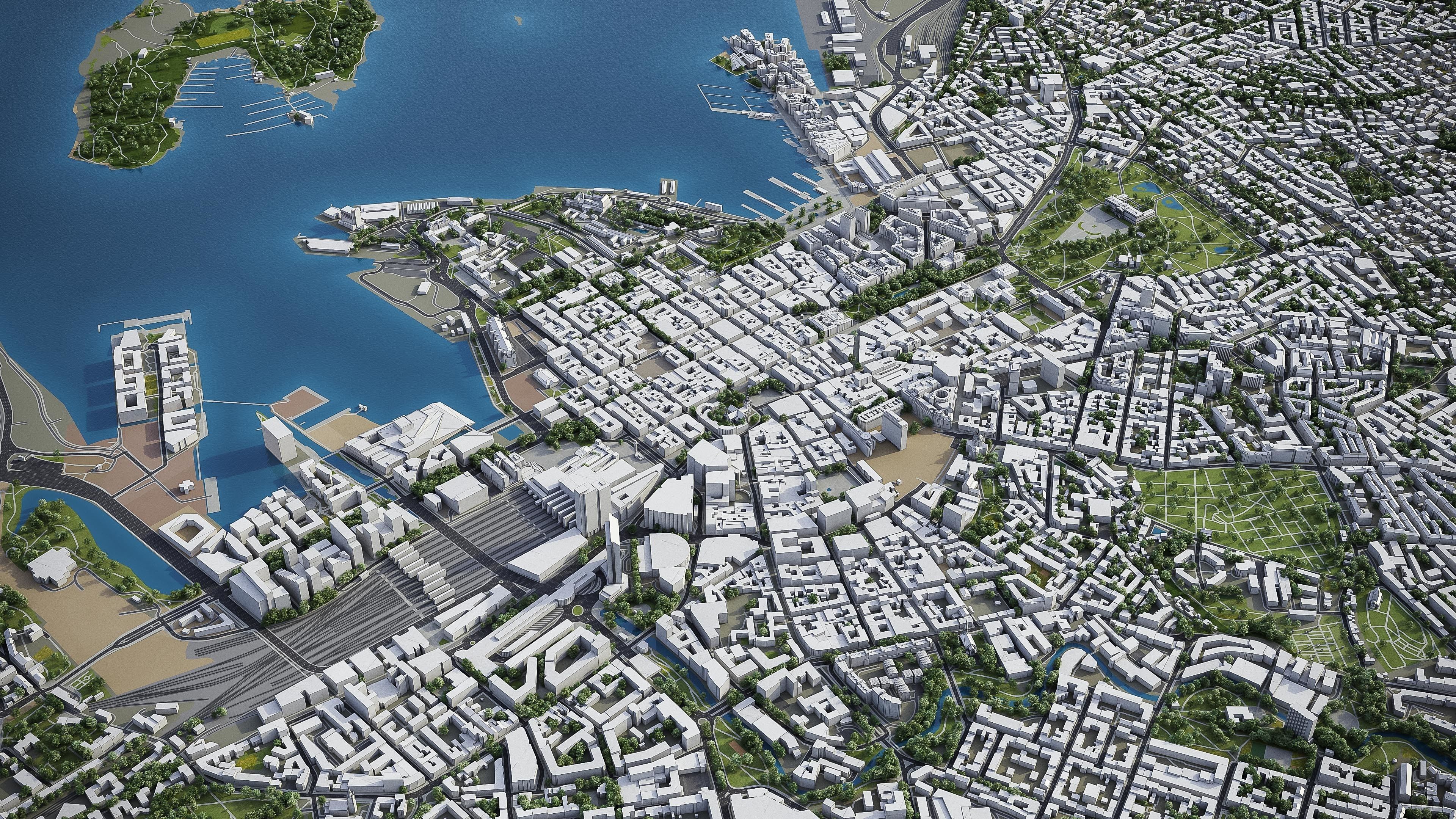 Oslo - Center Low-poly 3D model_5