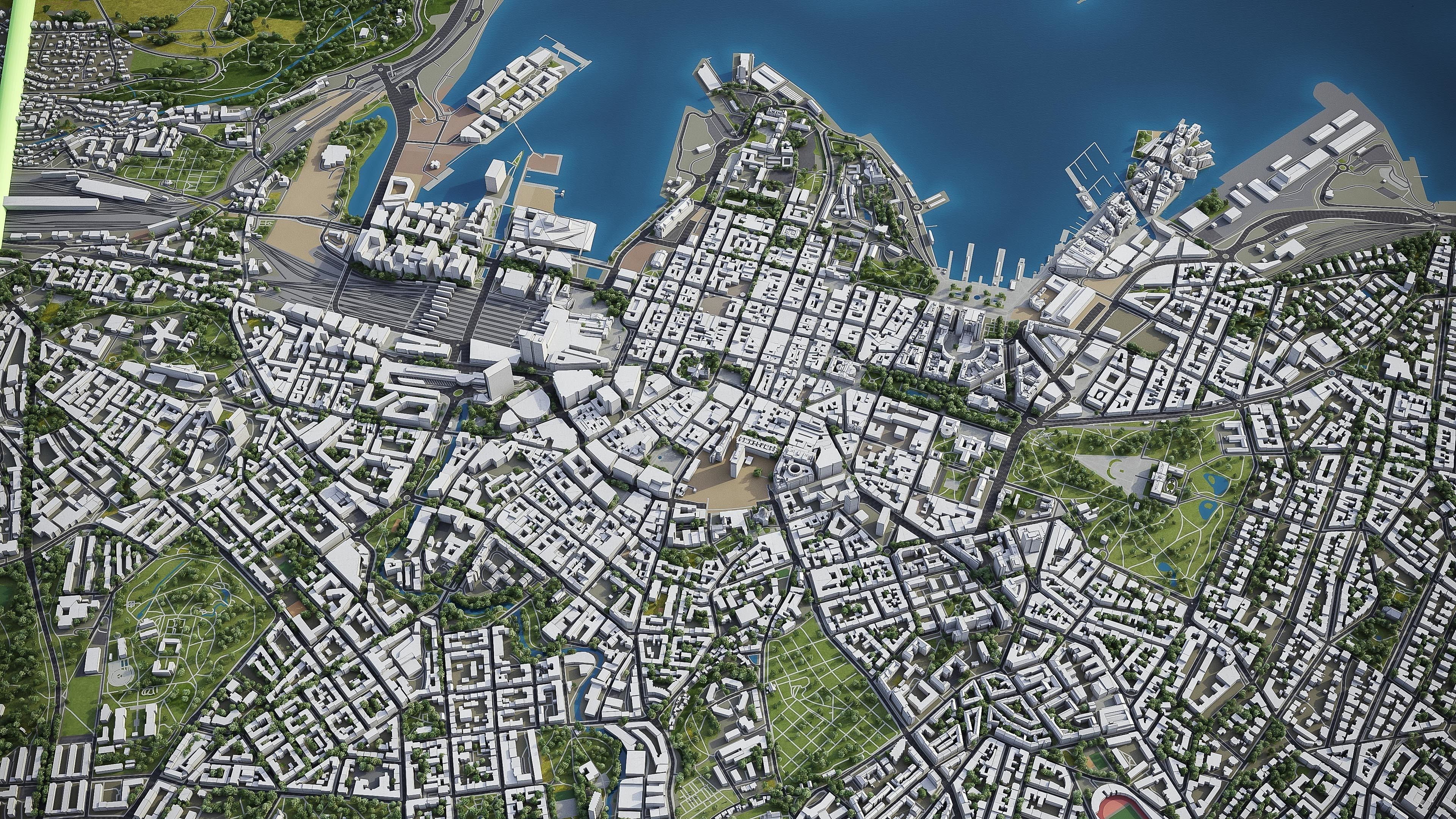 Oslo - Center Low-poly 3D model_4