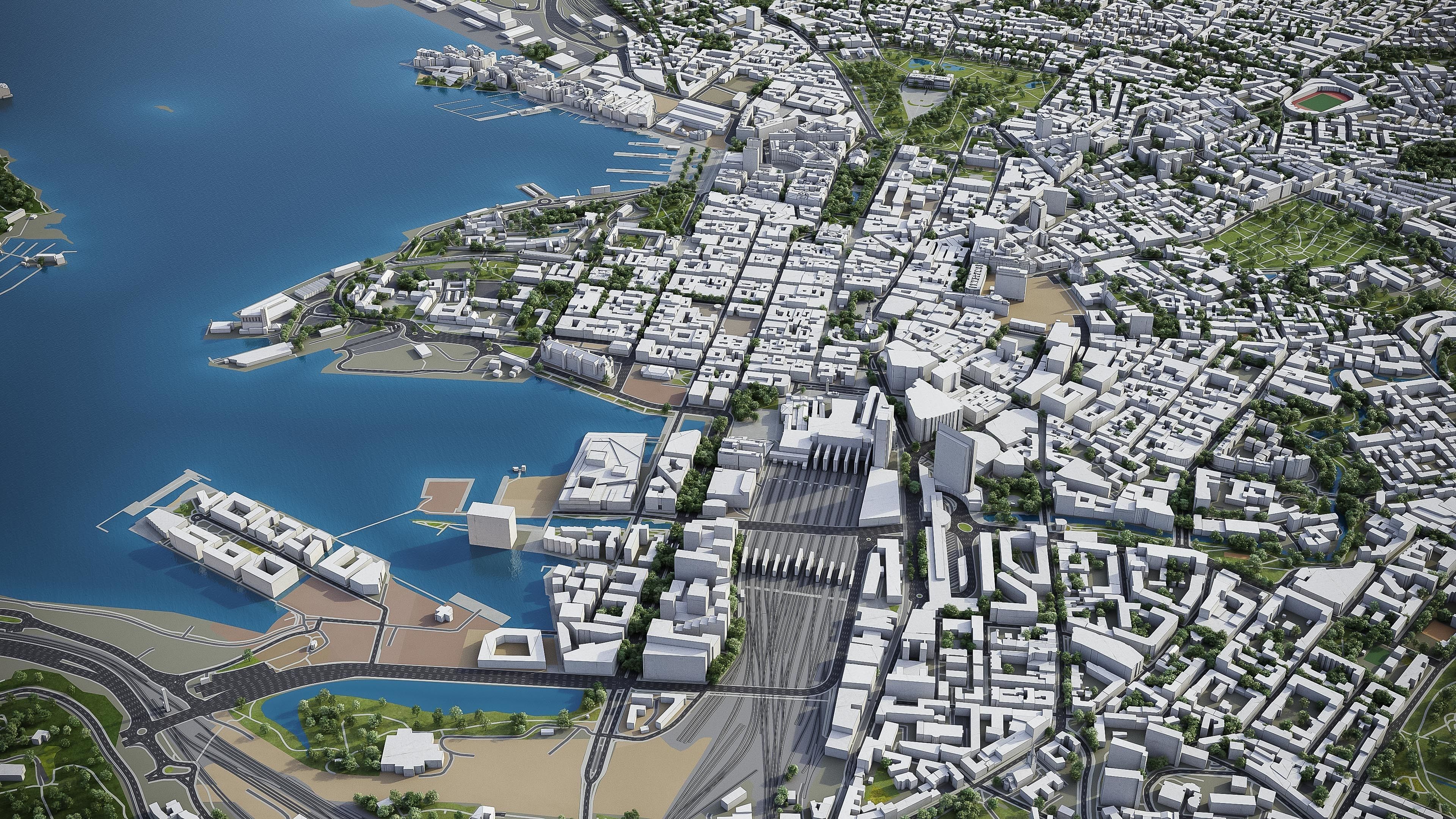 Oslo - Center Low-poly 3D model_6