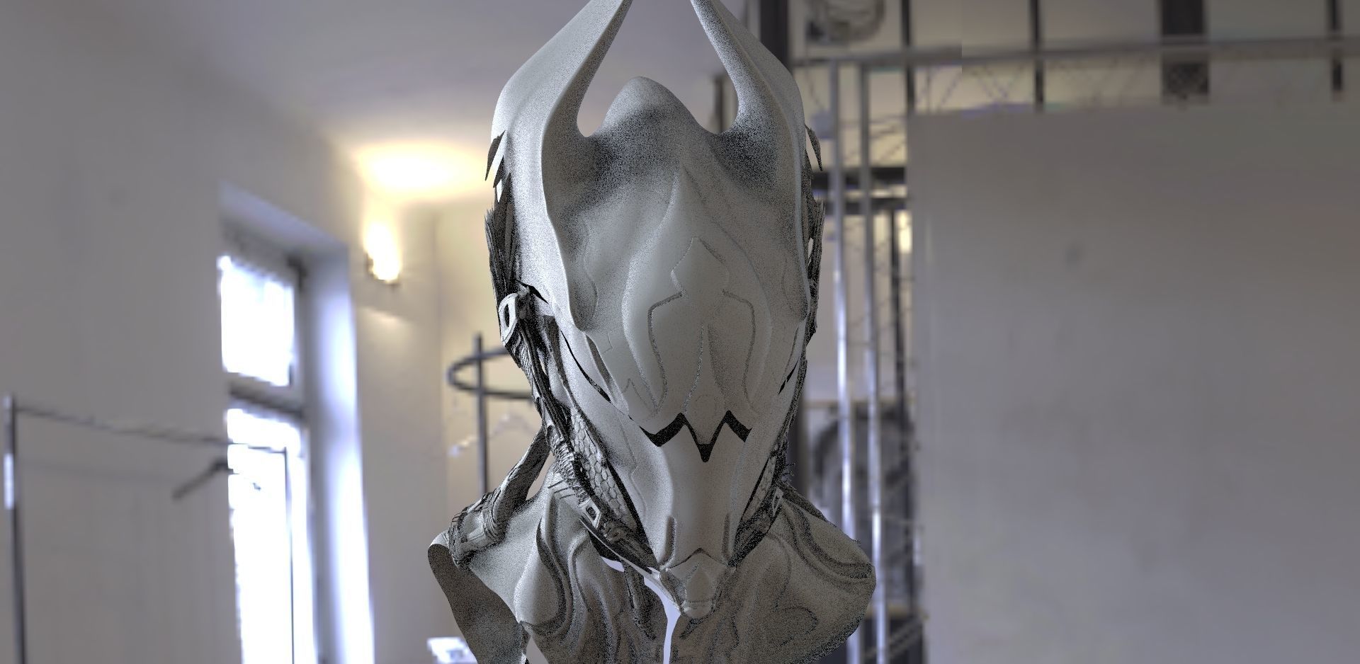 Helmet Sci fi  3D model_1