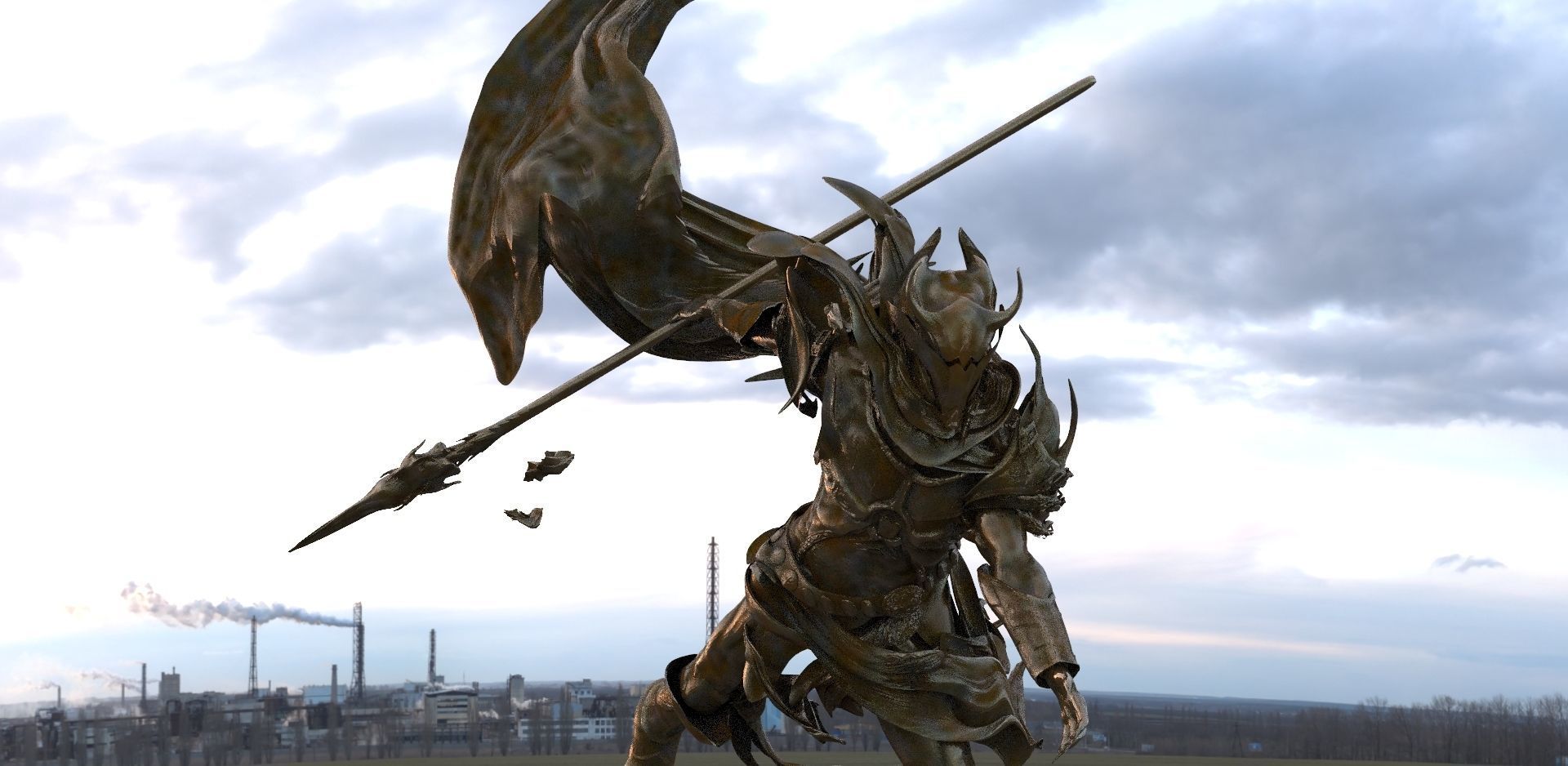 Spearman warrior Model 3D model_1