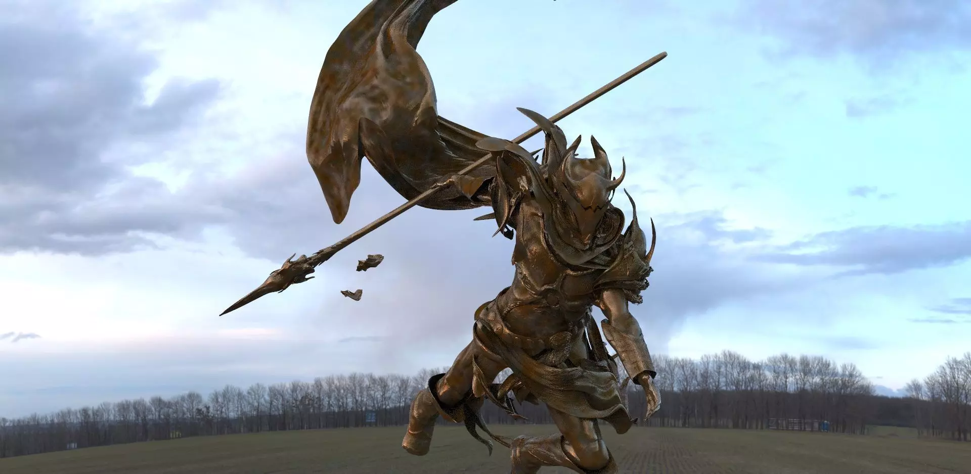 Spearman warrior Model 3D model_0