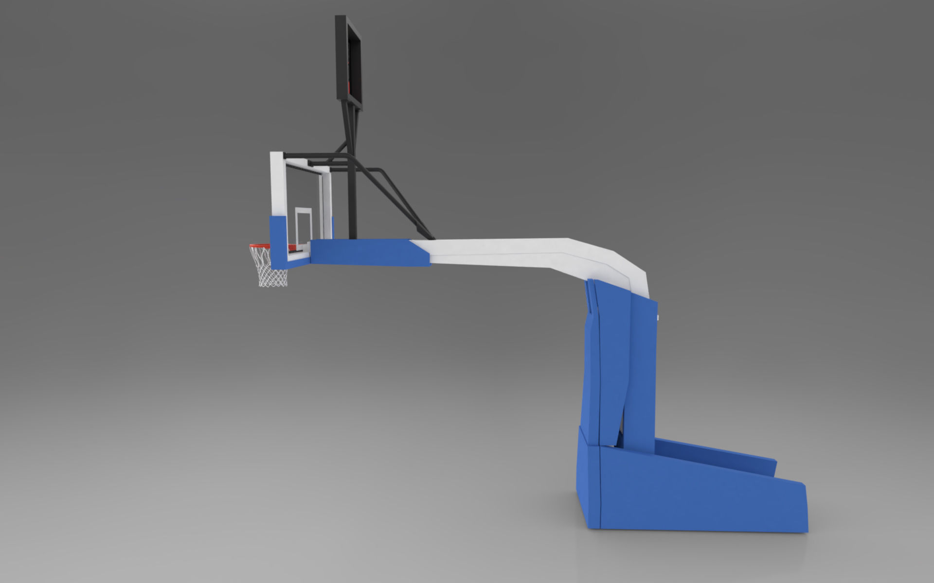 Pro Basketball Hoop and Stanchion Low-poly 3D model_5