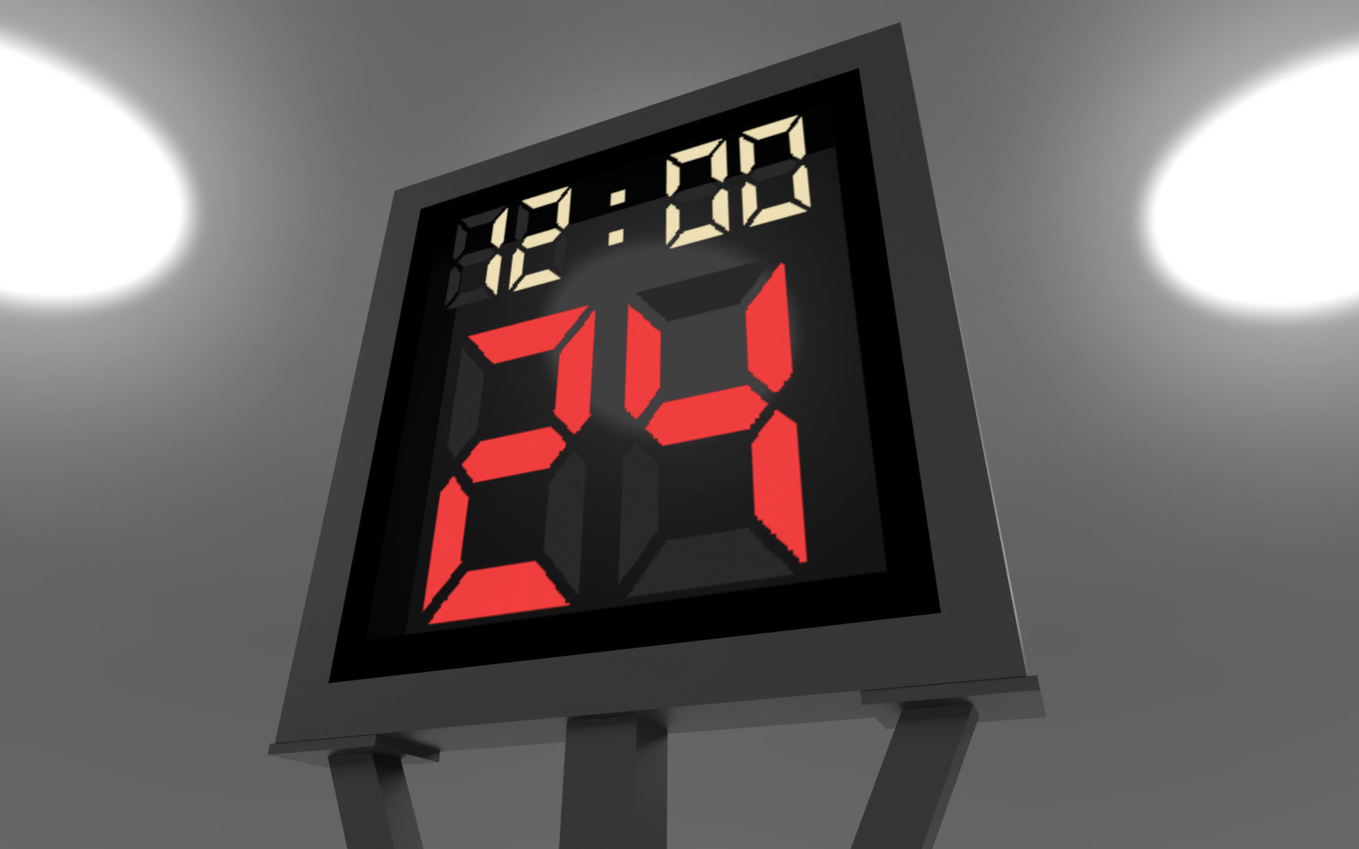 Pro Basketball Hoop and Stanchion Low-poly 3D model_10