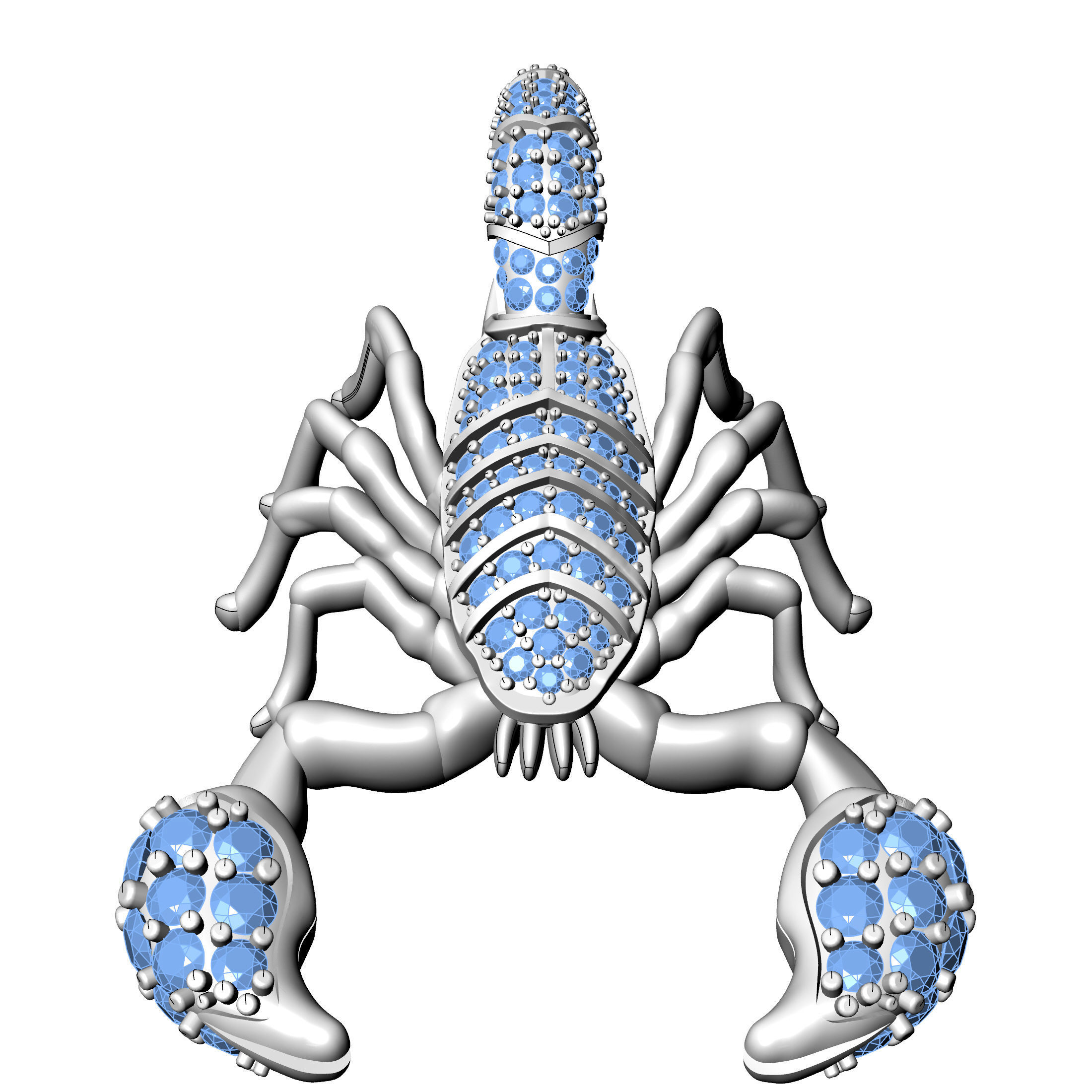 Scorpion Pendat 3D print model_4