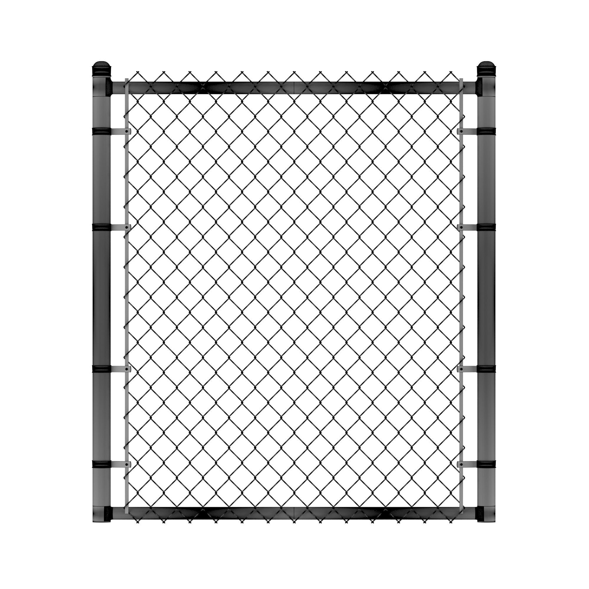  Chain-link fence 3D model_1