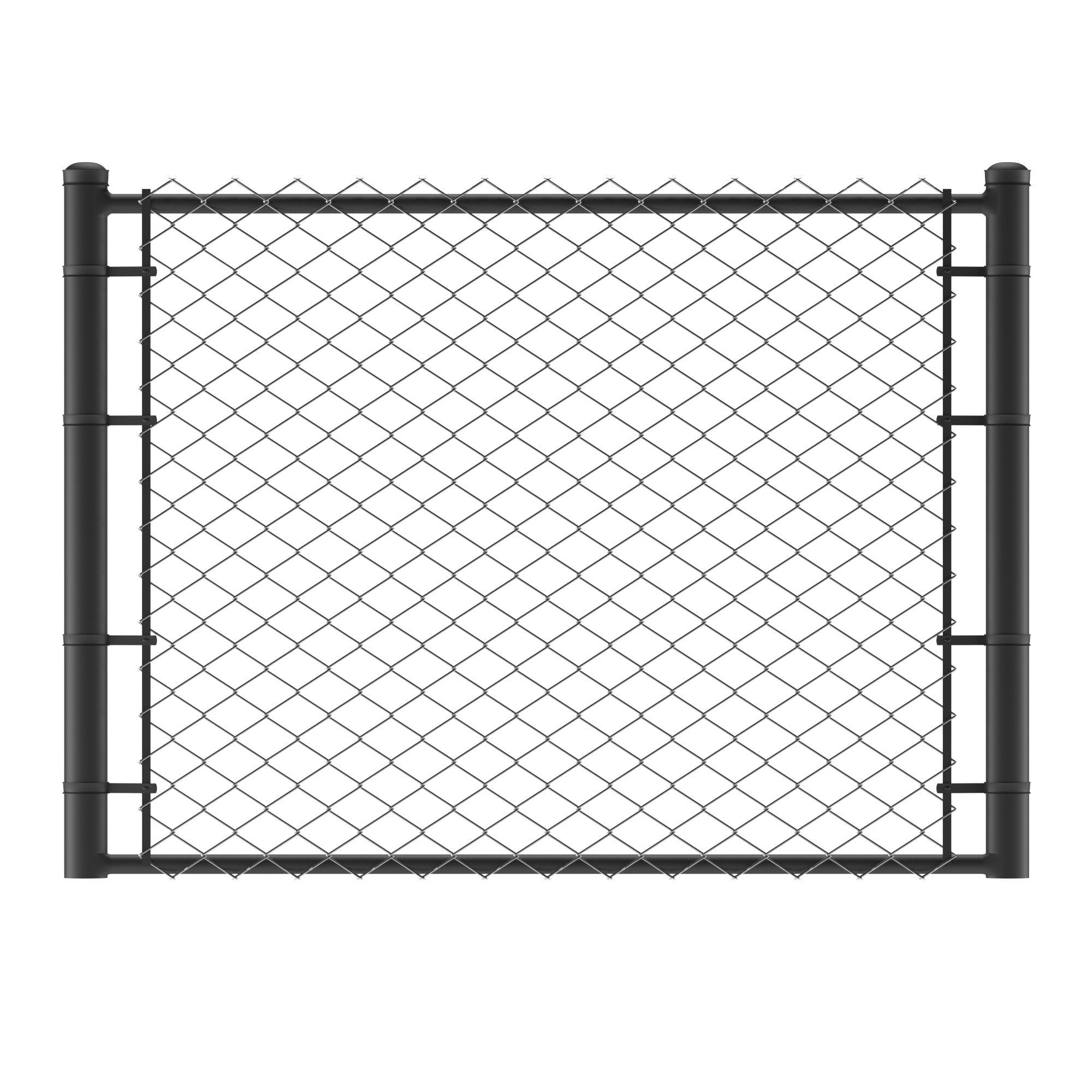  Chain-link fence 3D model_3