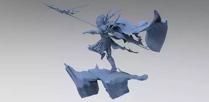 Spearman warrior running