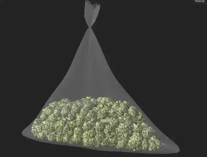 Bag of weed Low-poly 3D model