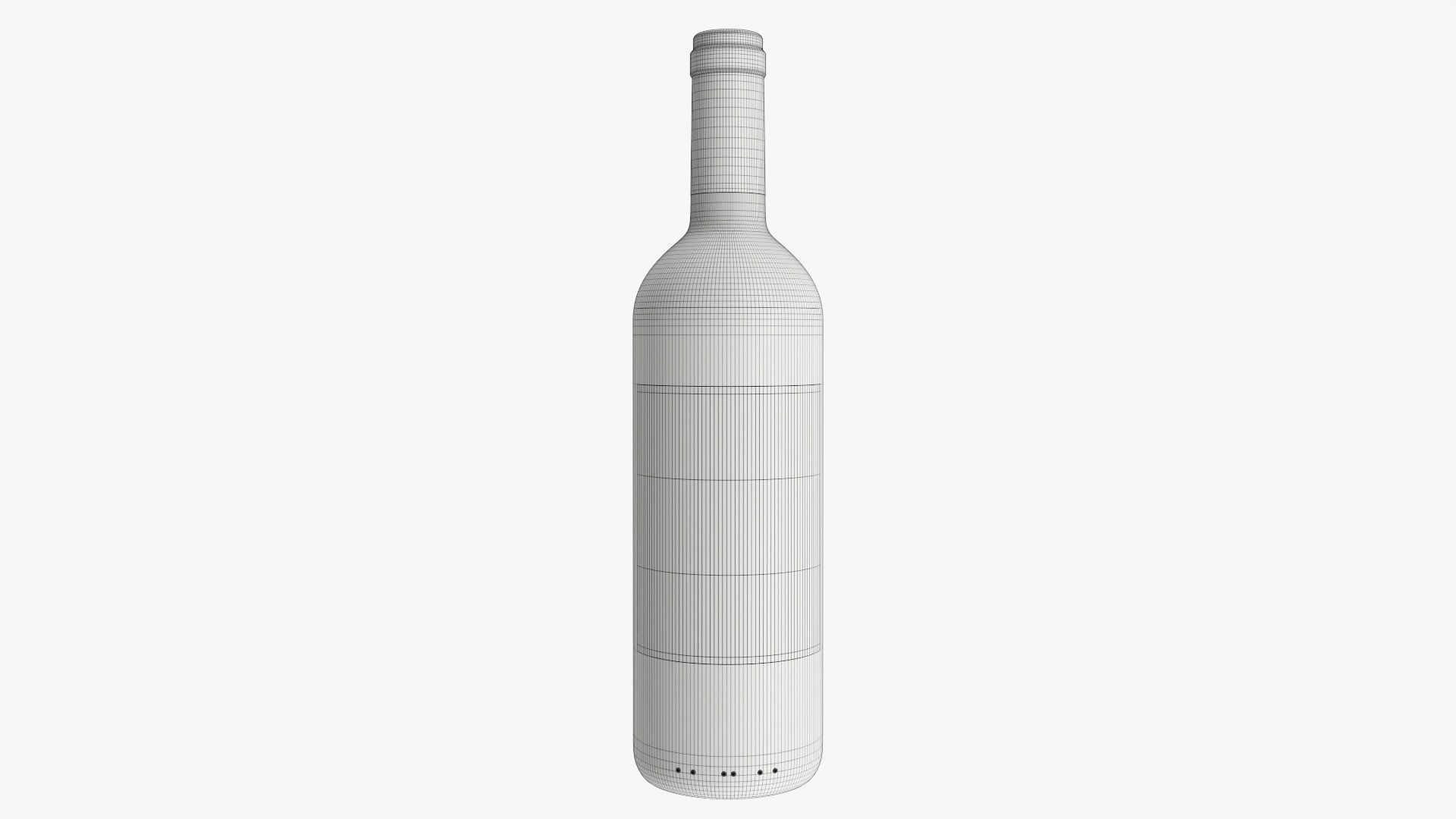 Wine bottle mockup 02 3D model_6