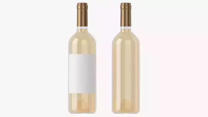Wine bottle mockup 02 3D model