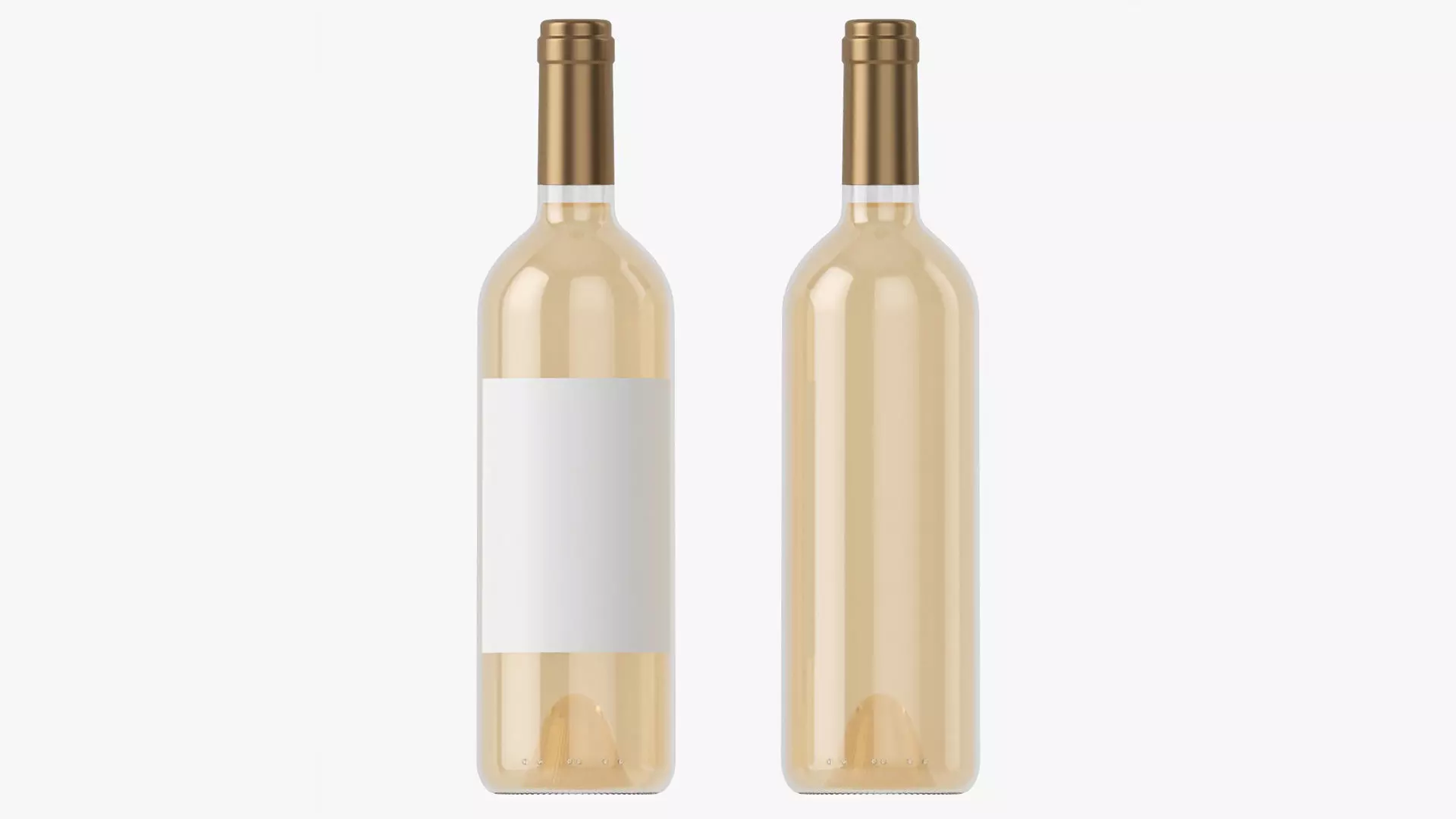Wine bottle mockup 02 3D model_0