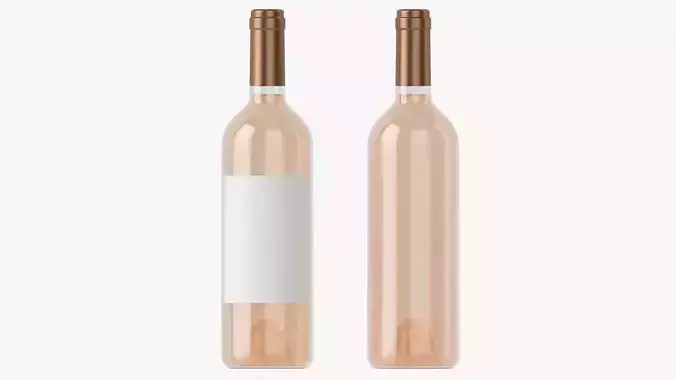 Wine bottle mockup 03 3D model