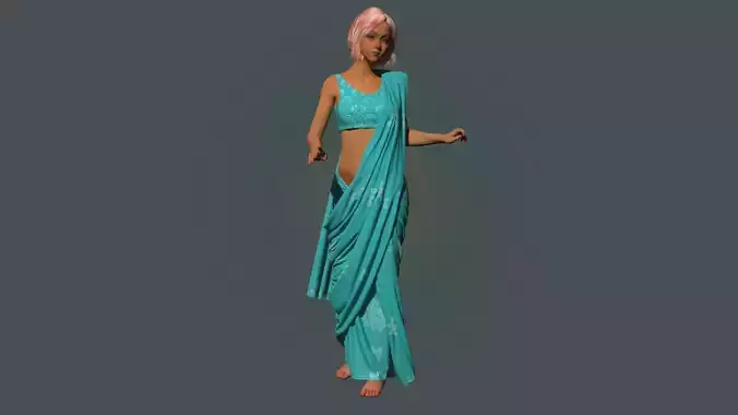 ORIENTAL SET sari 3D model