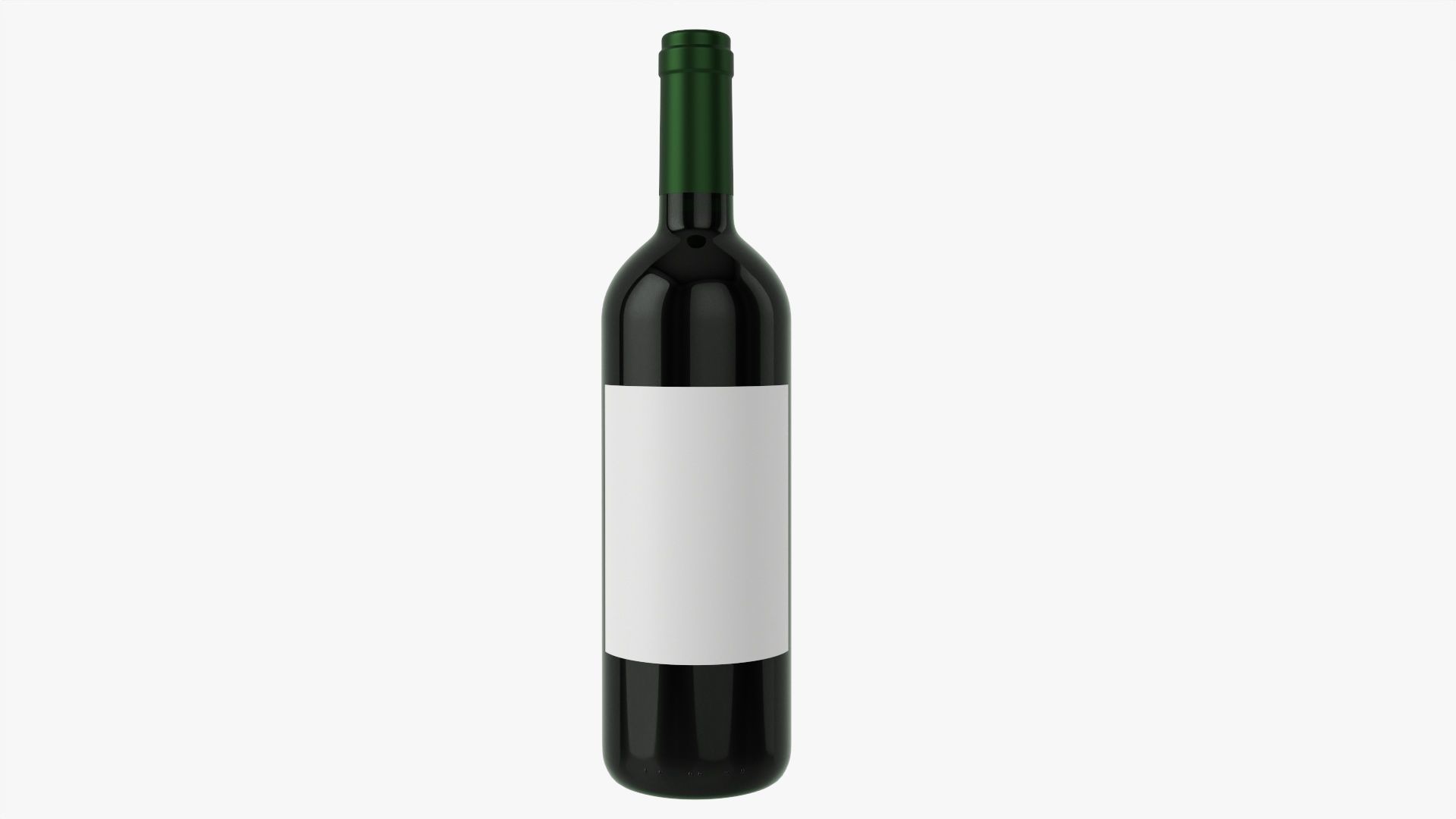 Wine bottle mockup 03 Red 3D model_1