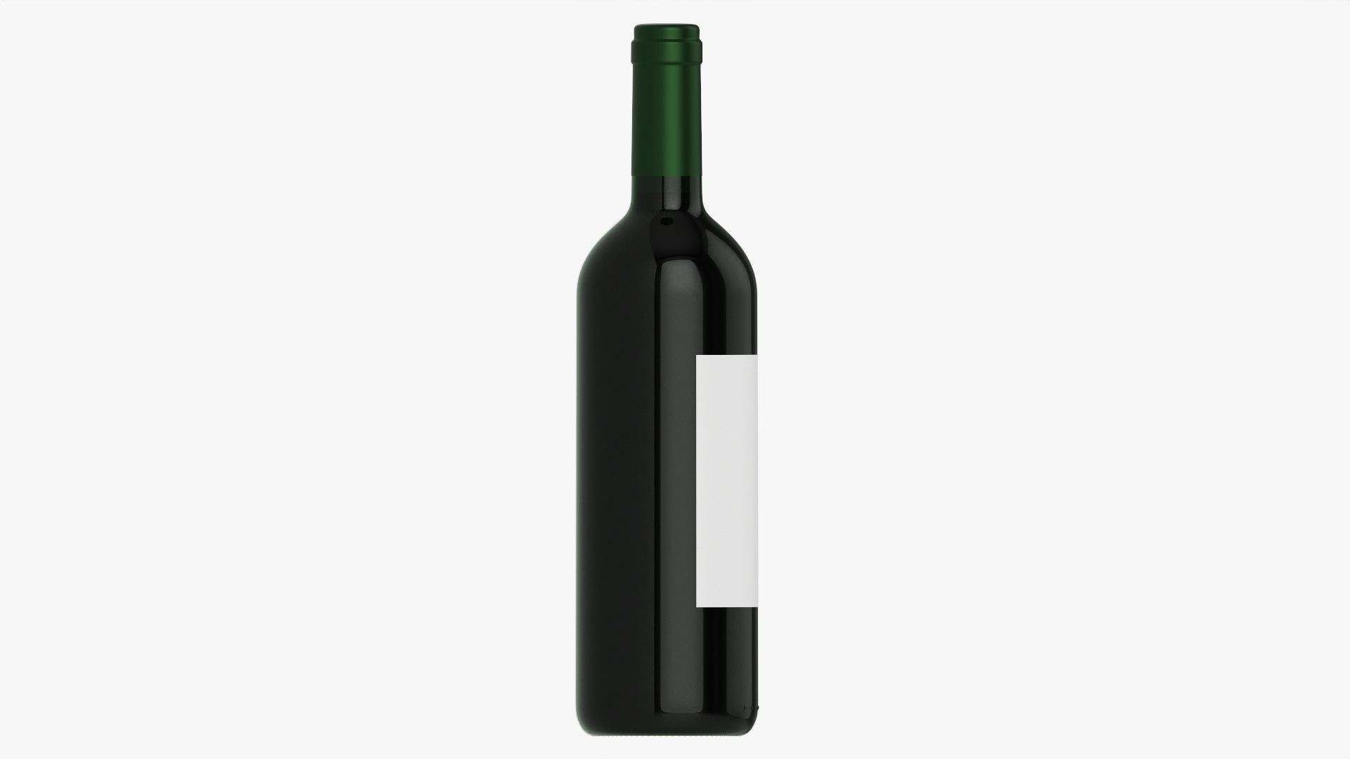 Wine bottle mockup 03 Red 3D model_4