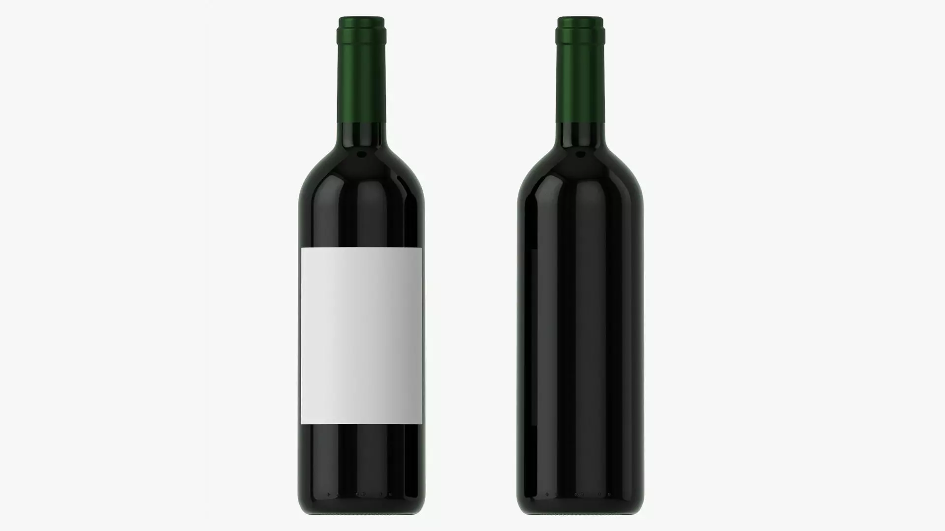 Wine bottle mockup 03 Red 3D model_0