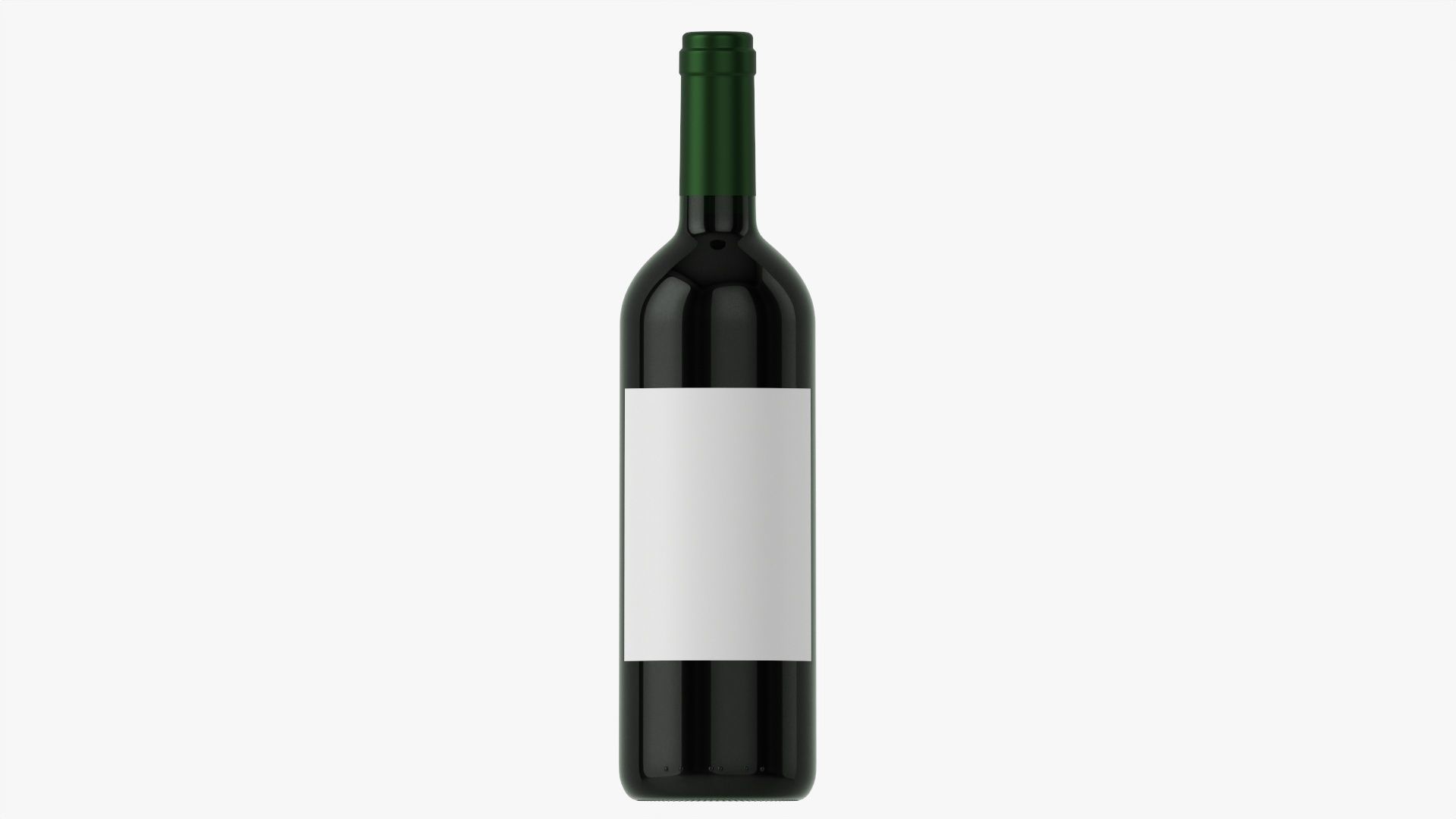 Wine bottle mockup 03 Red 3D model_3