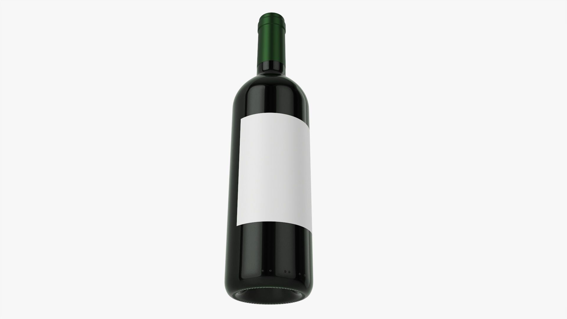 Wine bottle mockup 03 Red 3D model_2
