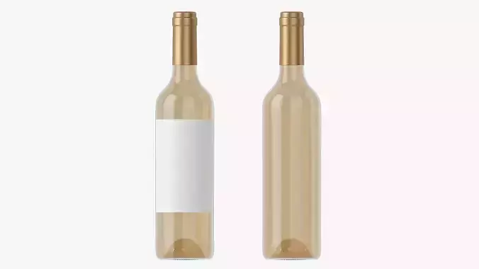 Wine bottle mockup 05 3D model