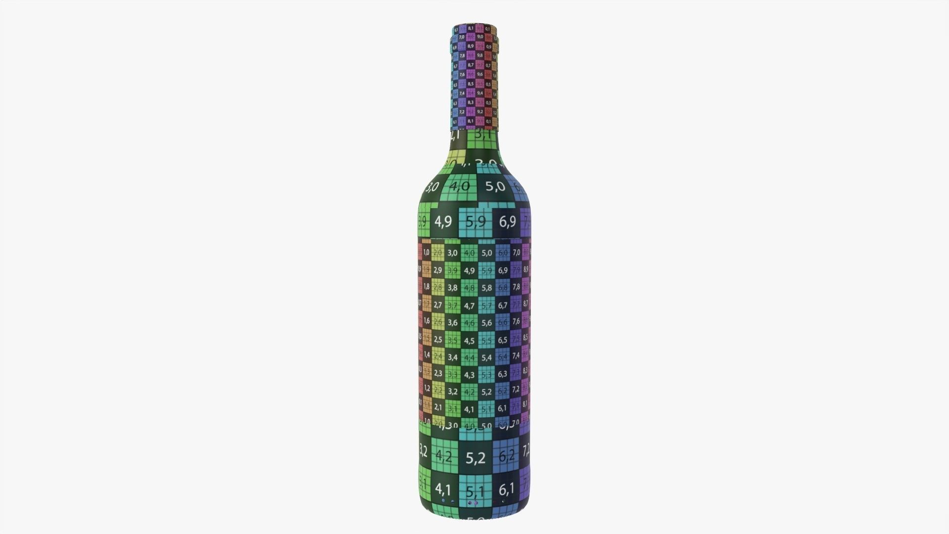 Wine bottle mockup 05 3D model_7