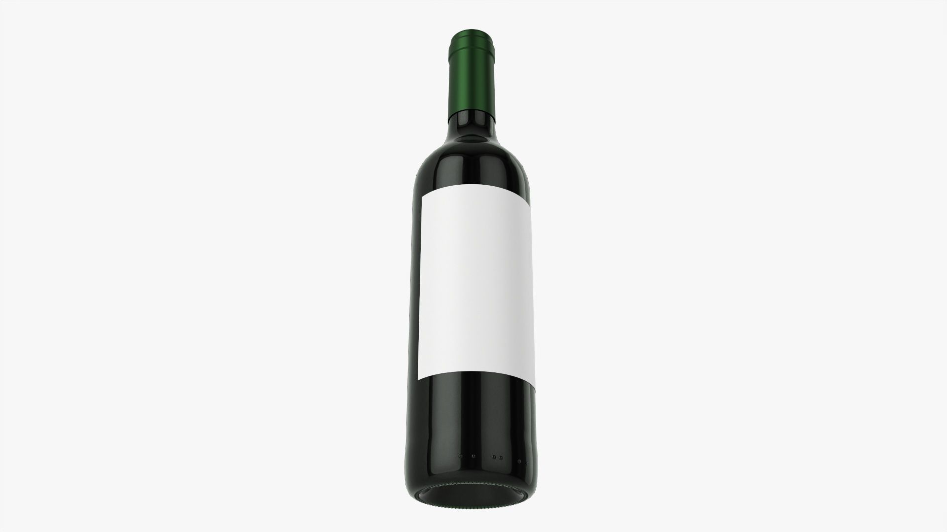 Wine bottle mockup 05 Red 3D model_2