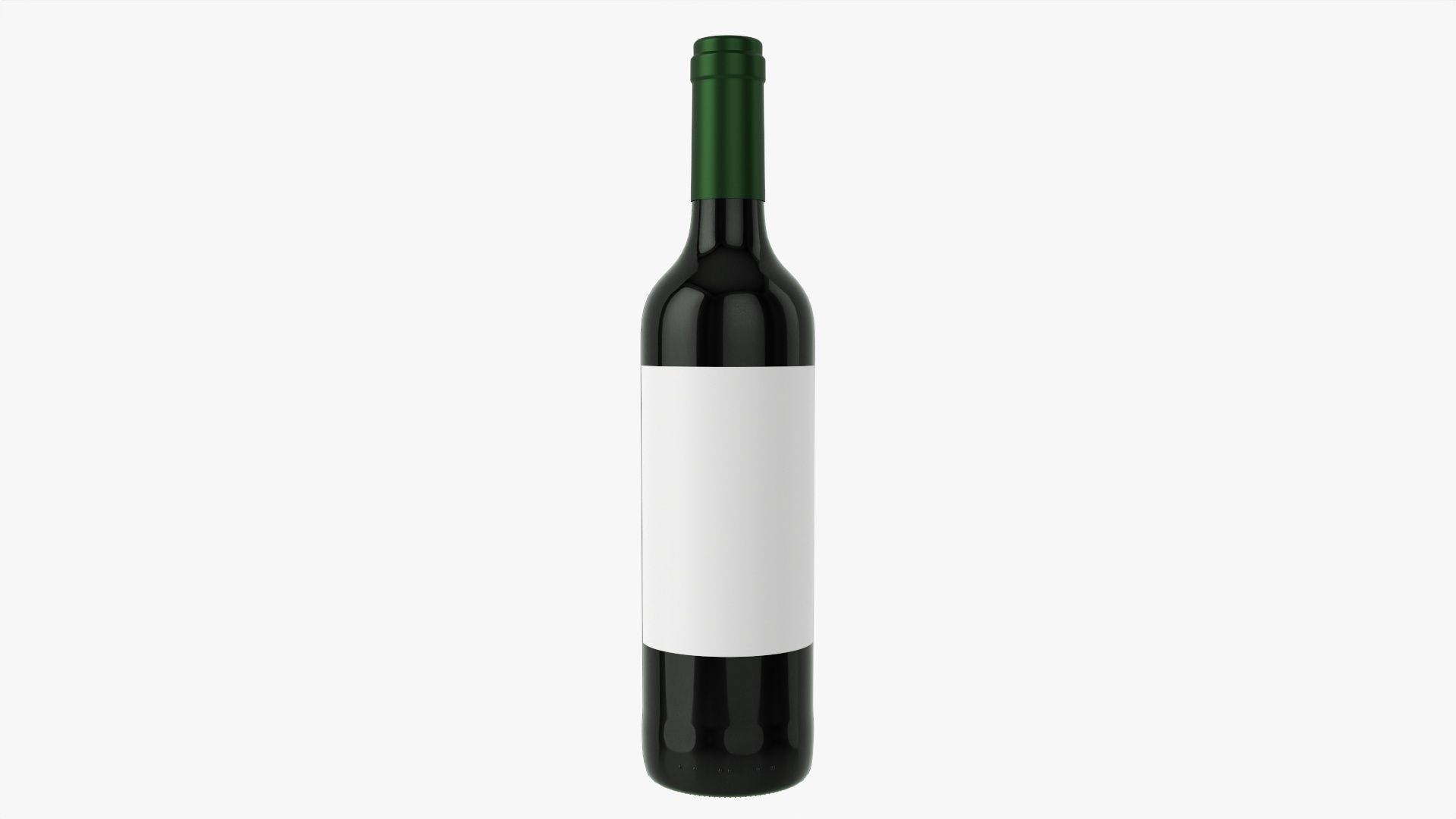 Wine bottle mockup 05 Red 3D model_1